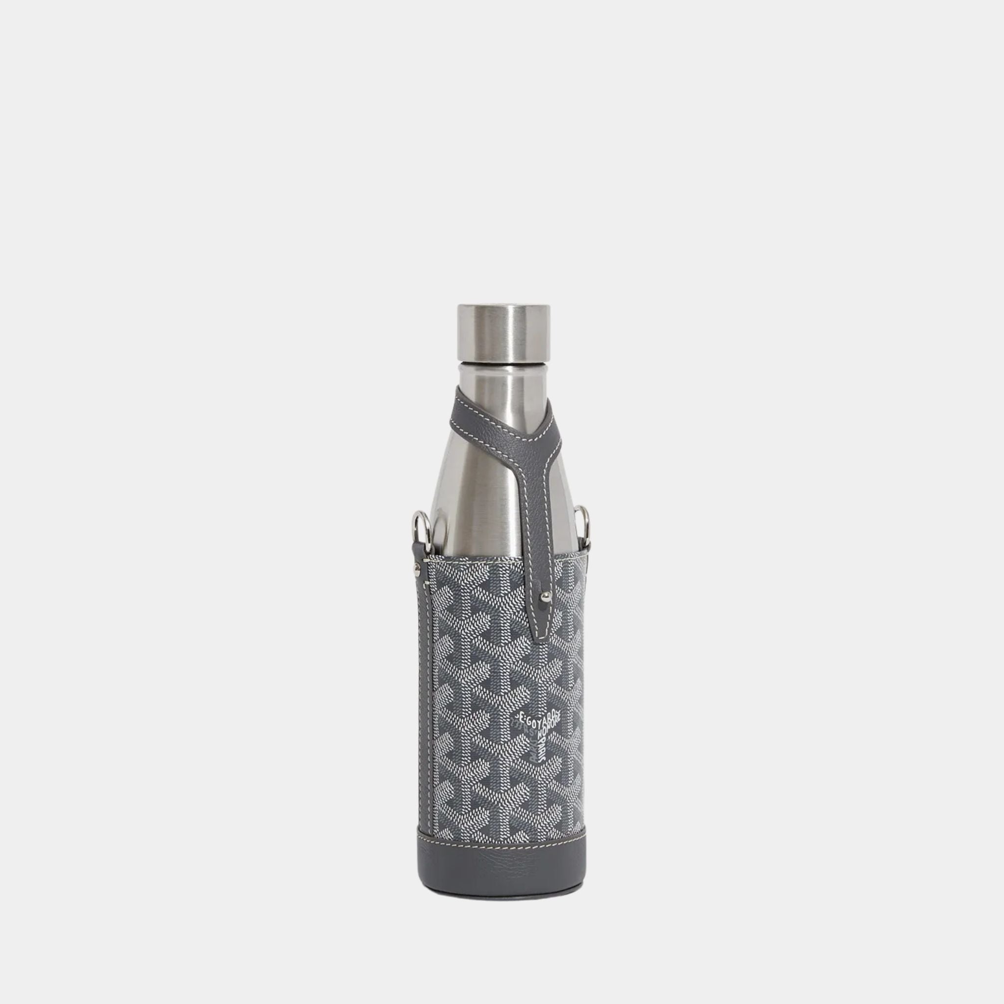 Goyard Yonne MM Case and Flask, Grey