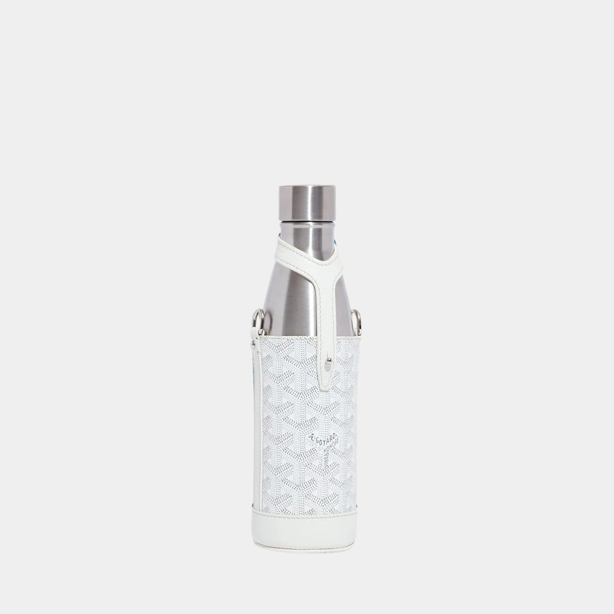 Goyard Yonne MM Case and Flask, White