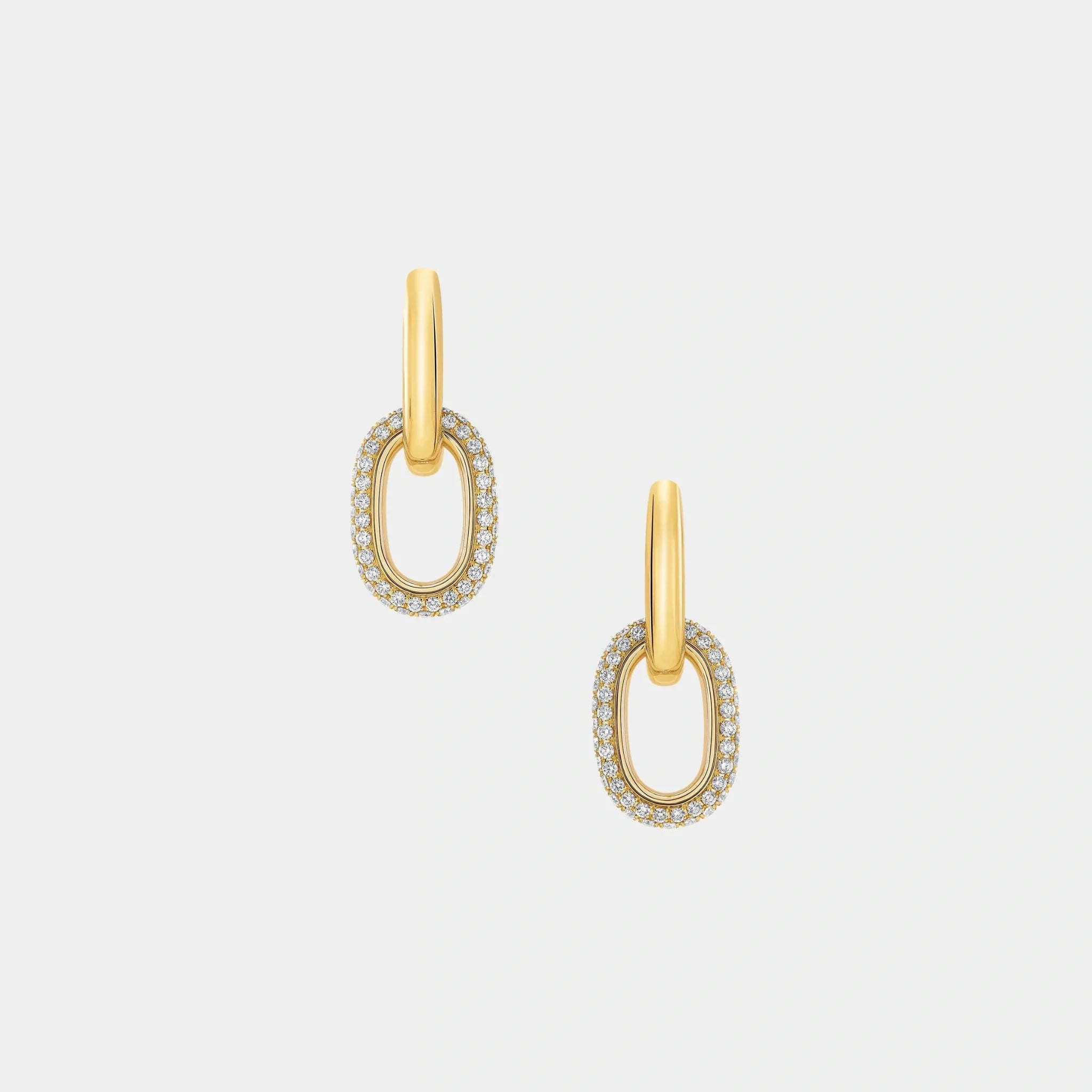 Be Together Diamond Earrings Yellow Gold