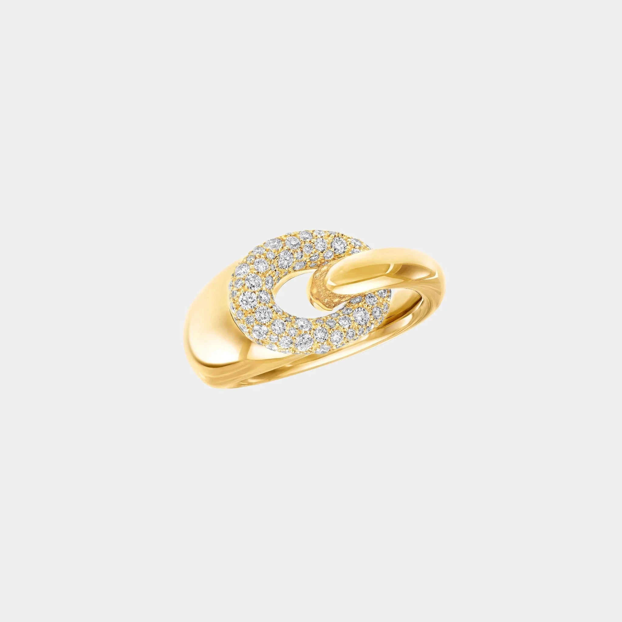 Graff Be Together Diamond Ring, Yellow Gold, Top
