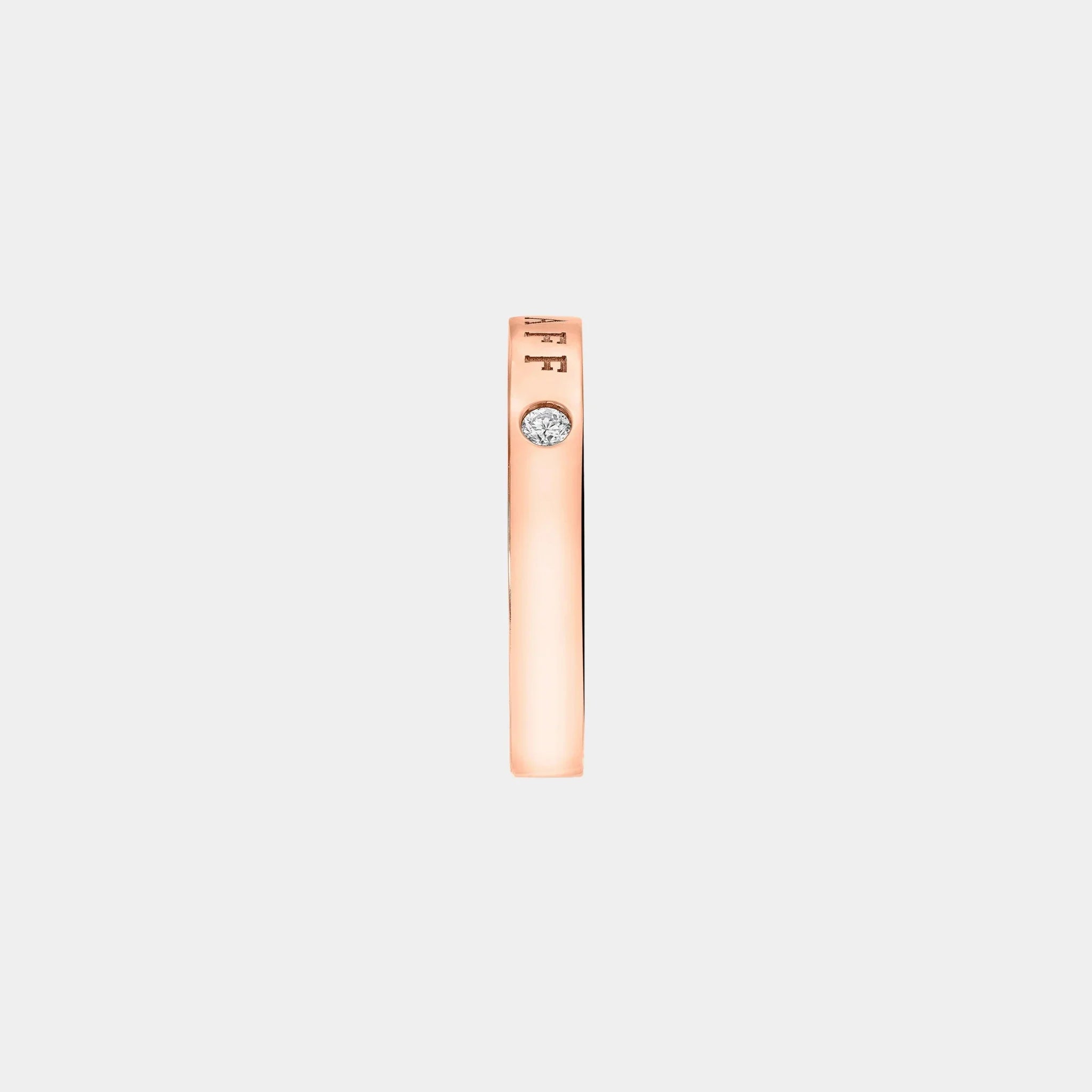 Graff Logo Diamond Band Rose Gold