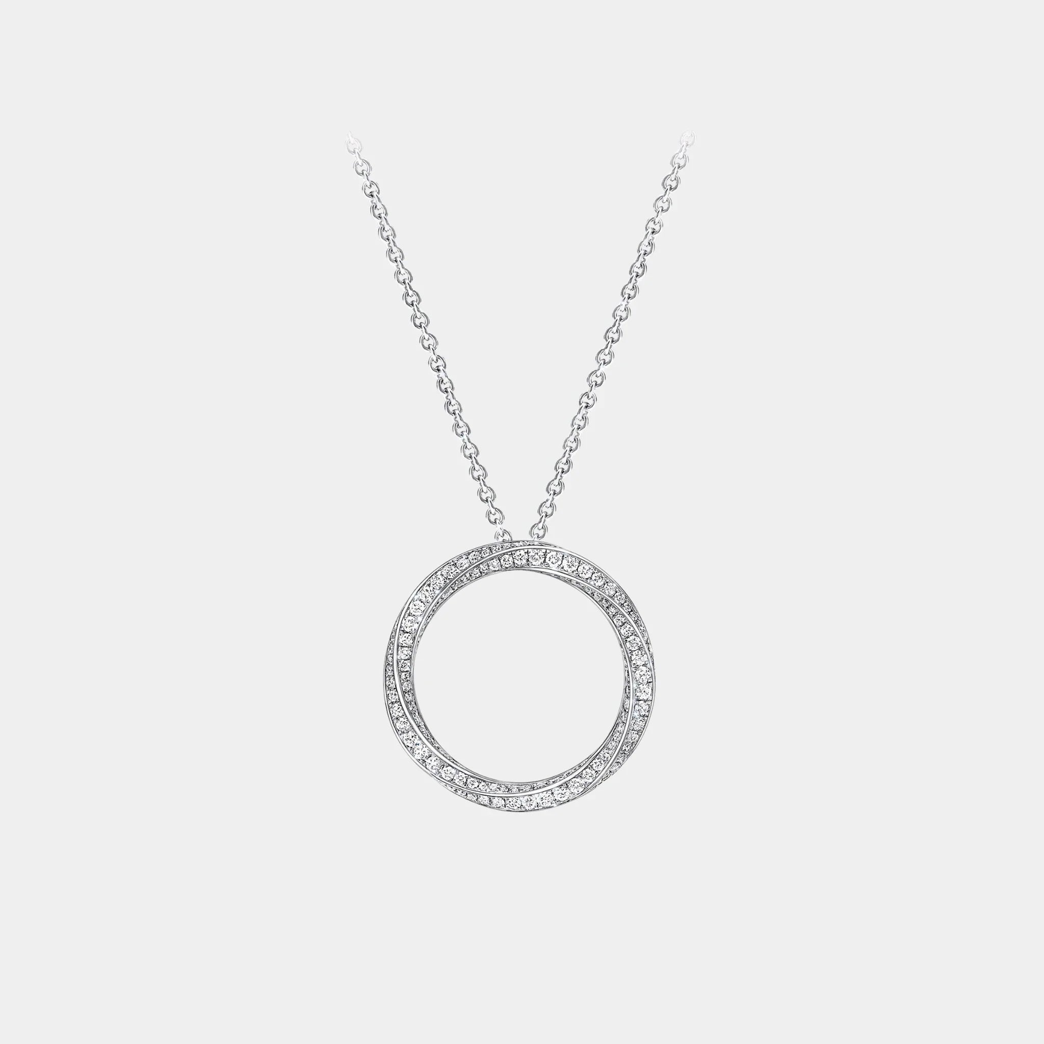 Medium Spiral Pavé Diamond Pendant