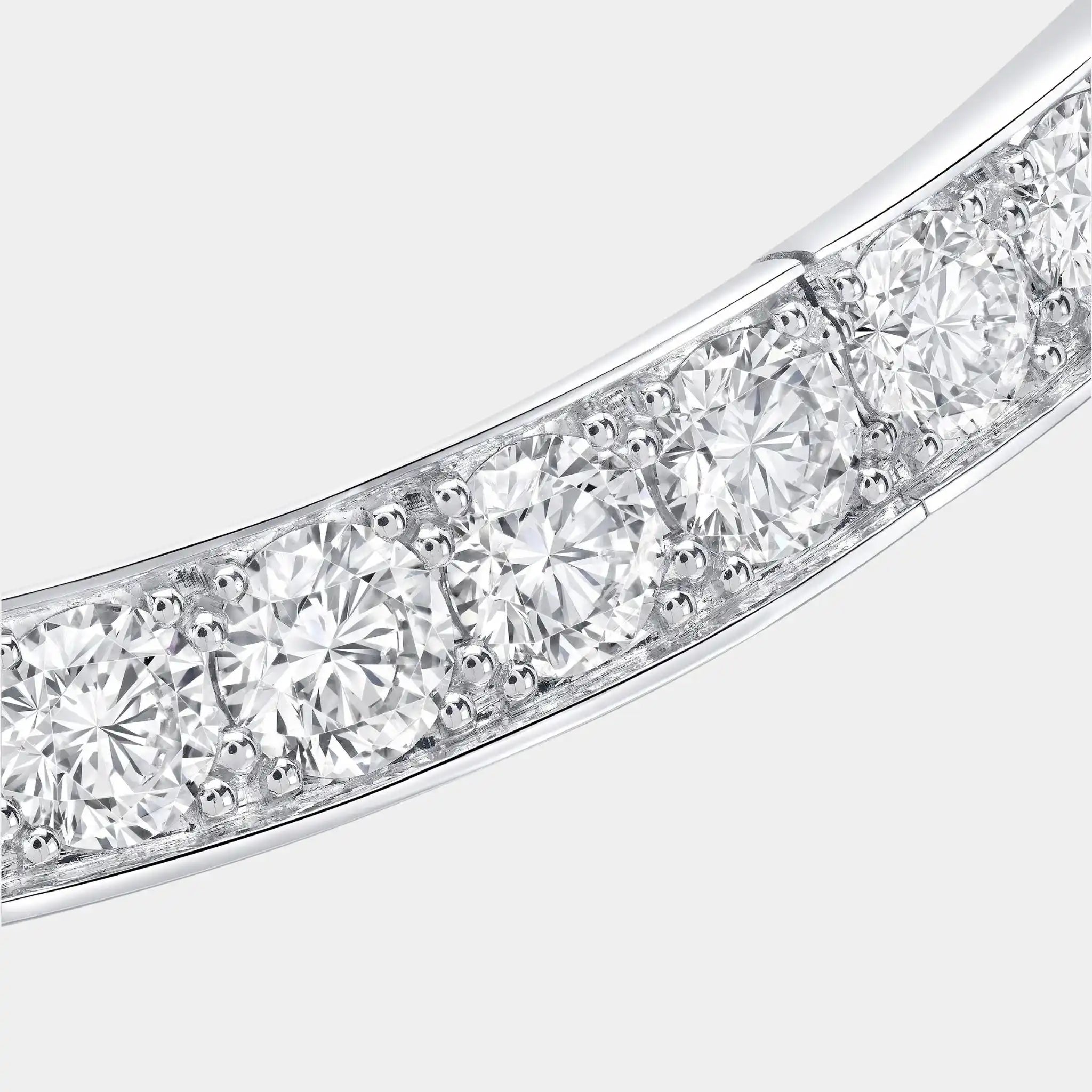 Spiral Diamond Necklace White Gold