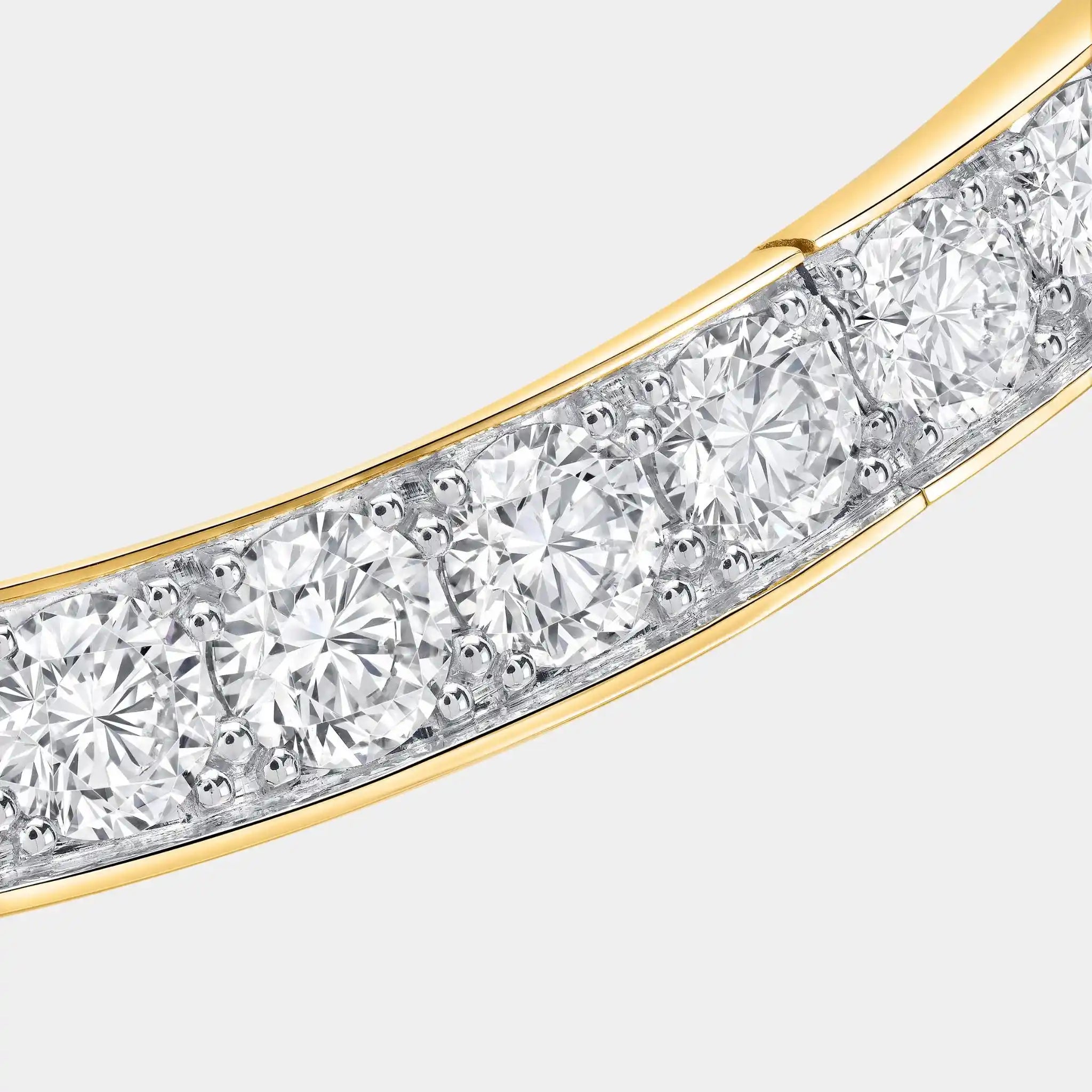 Spiral Diamond Necklace Yellow Gold