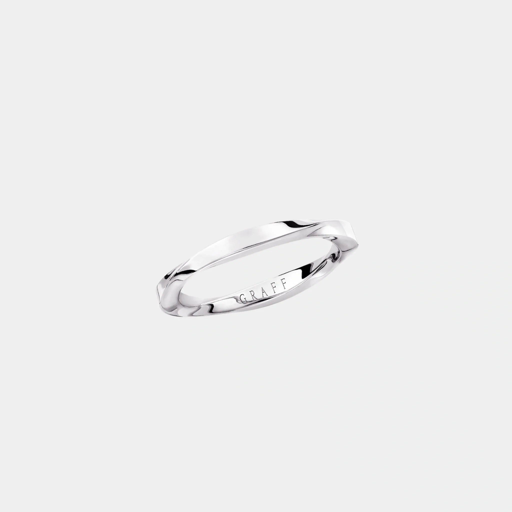 Spiral White Gold Band 2.2MM