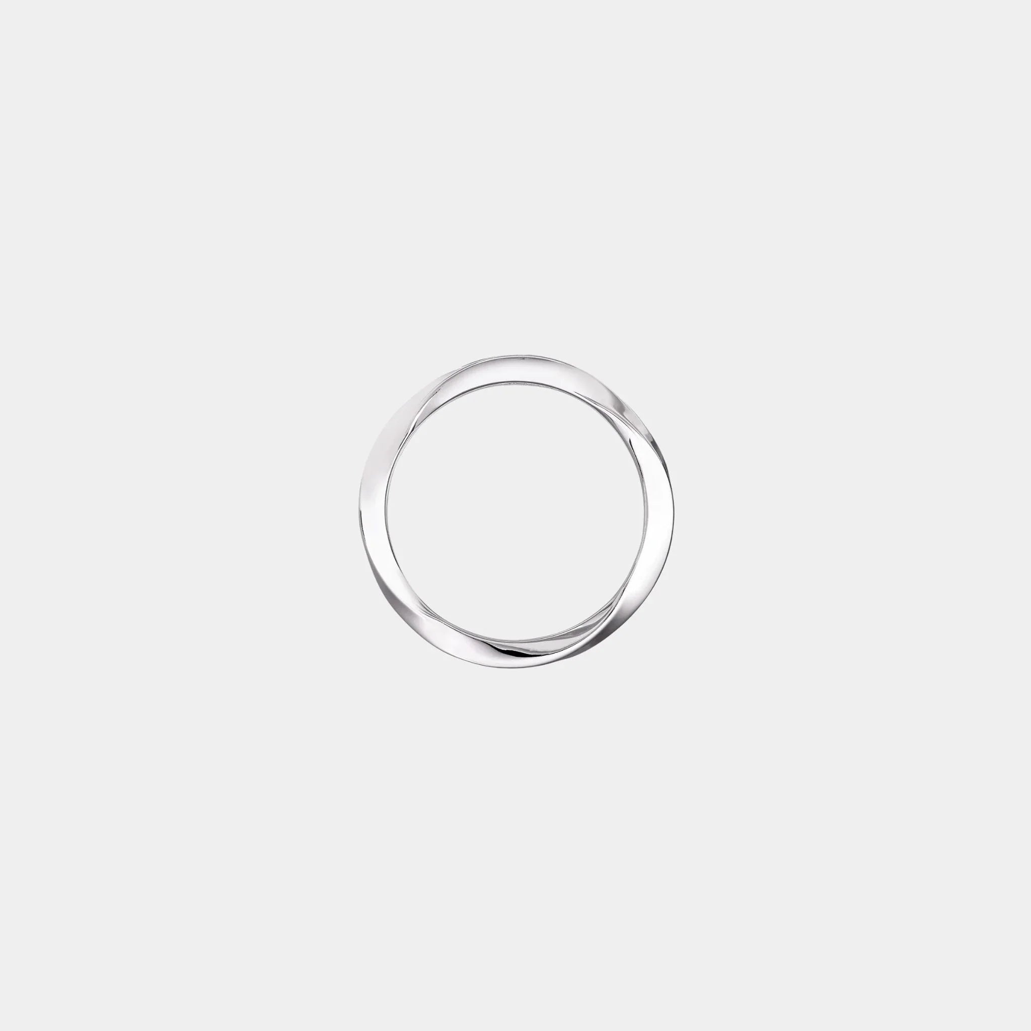 Spiral White Gold Band 3.5MM
