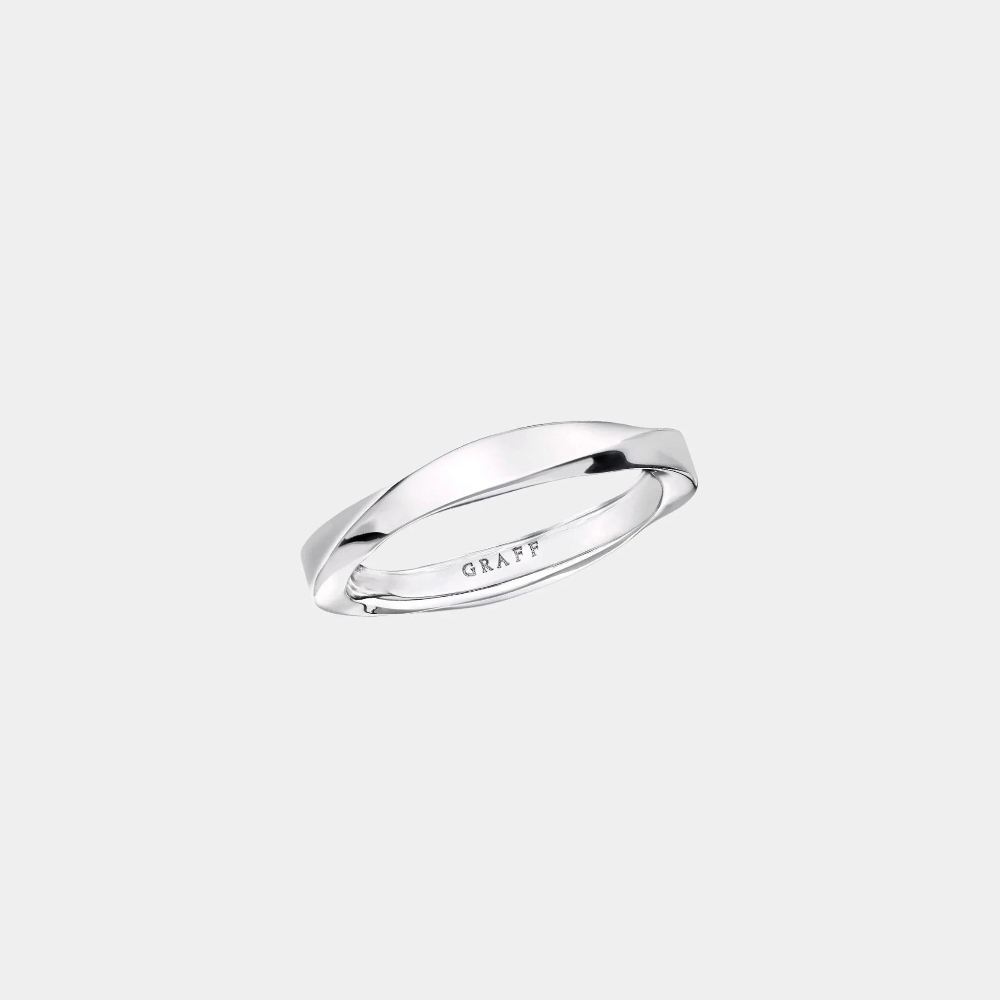 Spiral White Gold Band 3.5MM