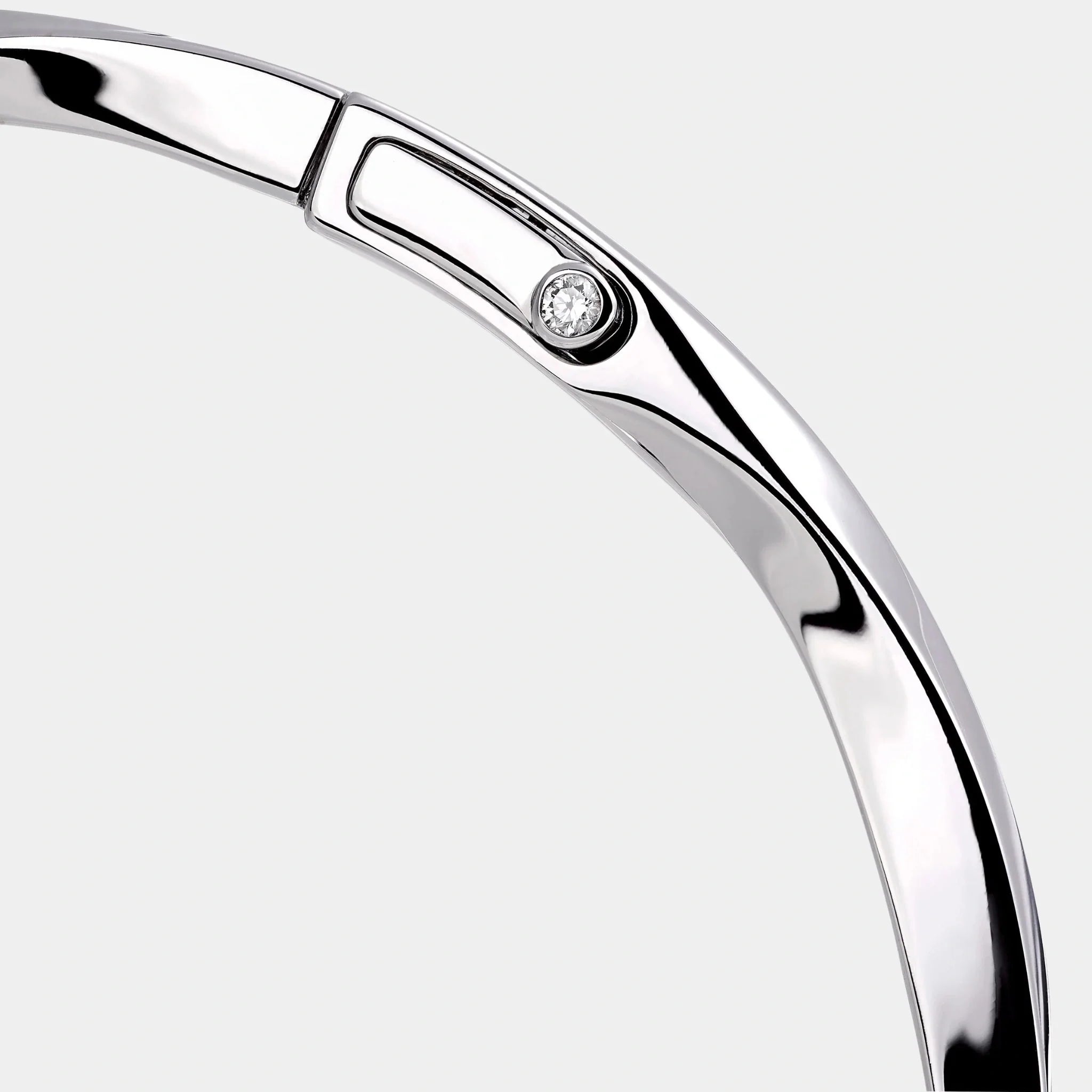 Spiral White Gold Bangle