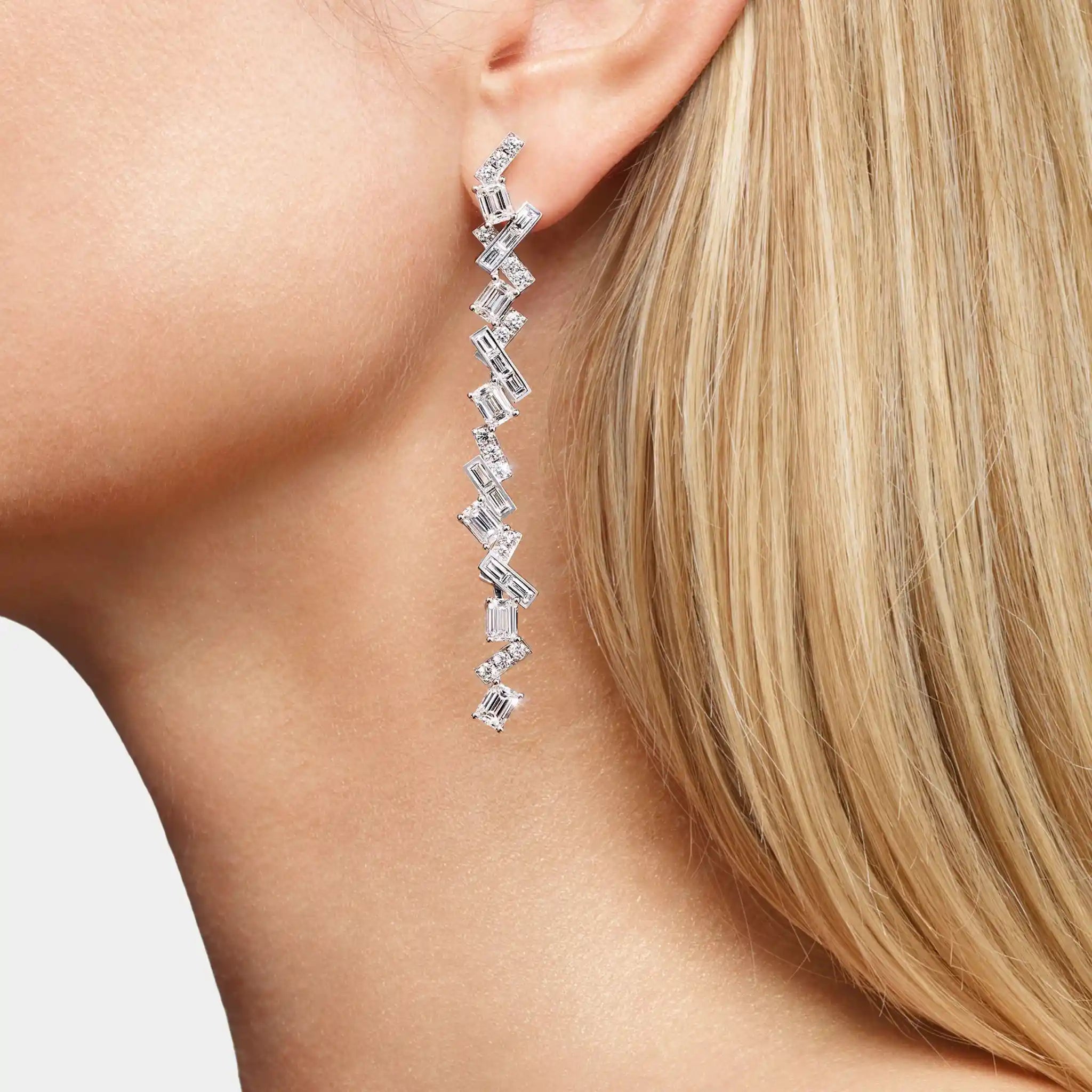 Threads Diamond Drop Earrings