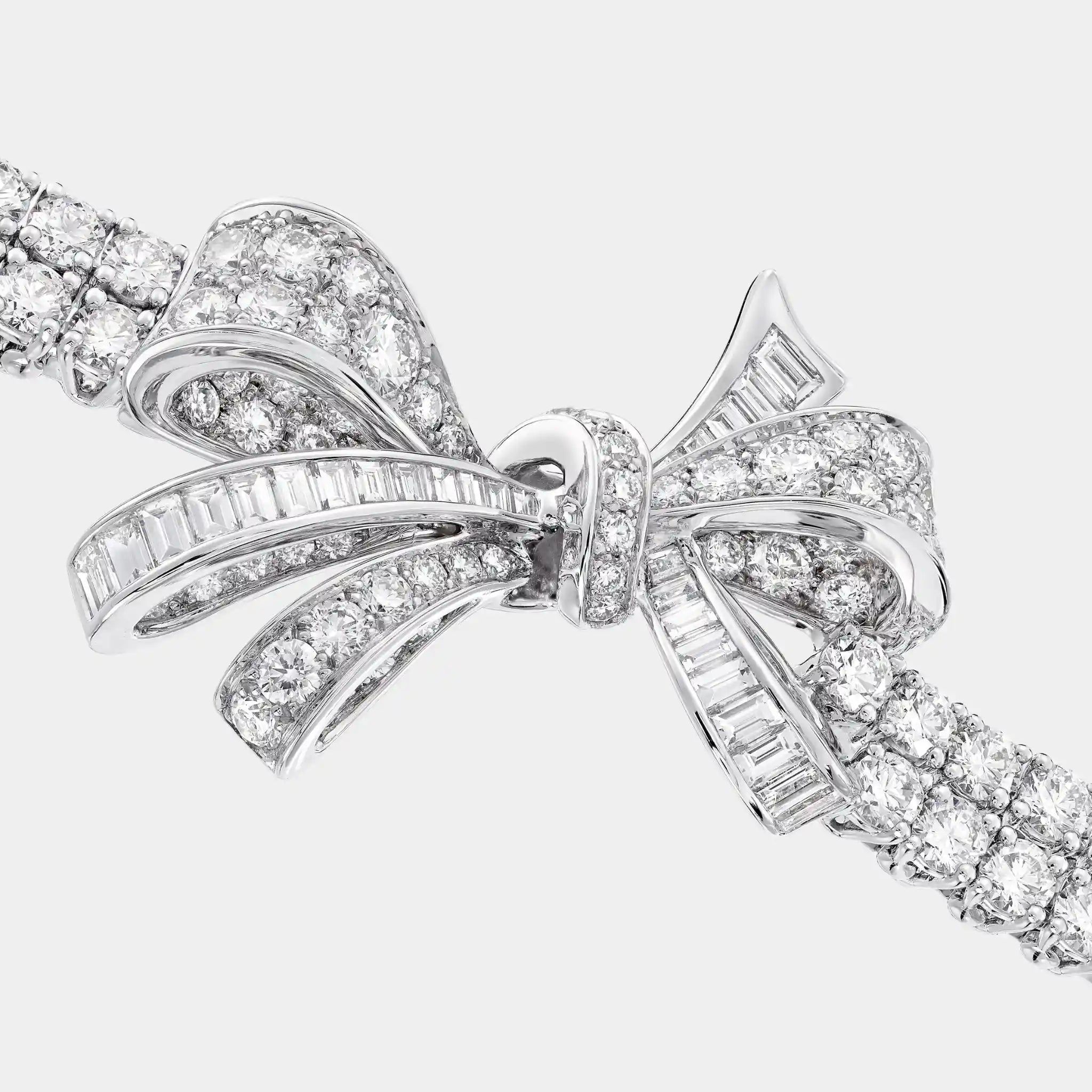 Tildas Bow Classic Diamond Double Strand Bracelet