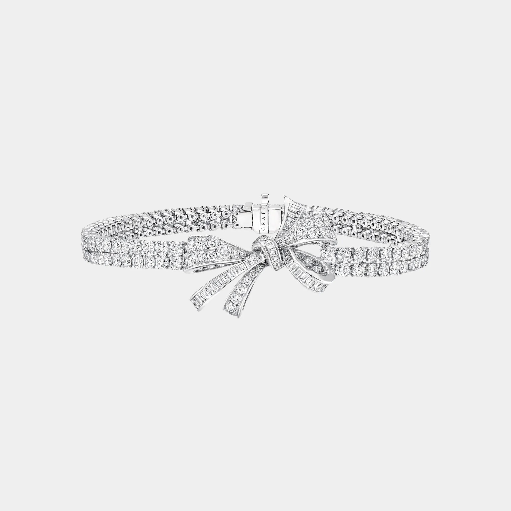 Tildas Bow Classic Diamond Double Strand Bracelet