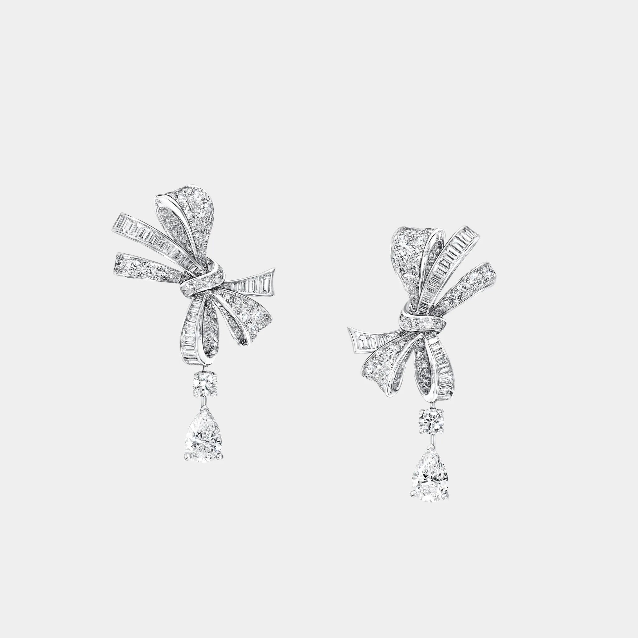 Tildas Bow Classic Diamond Drop Earrings
