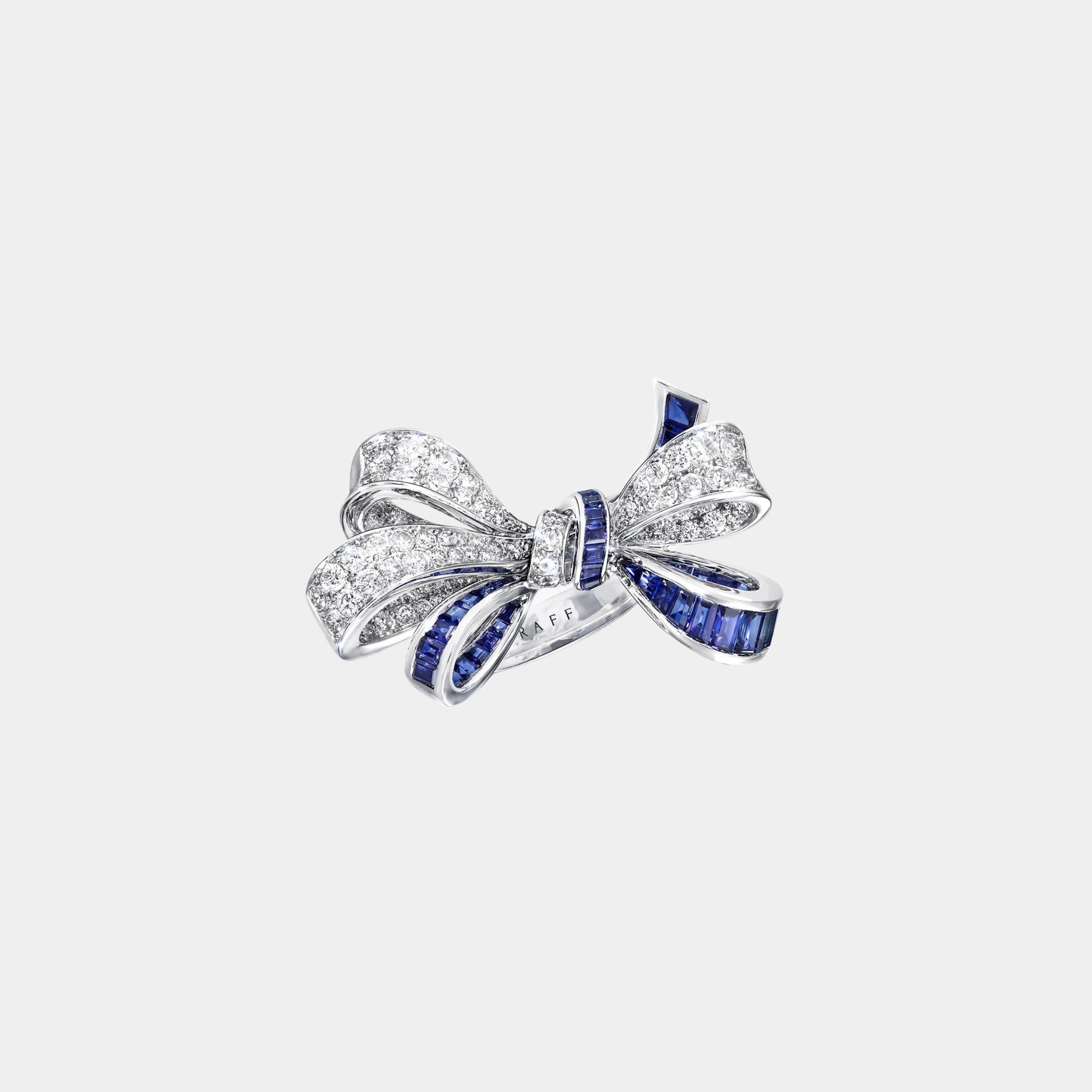 Tildas Bow Double Knot Sapphire and Diamond Ring