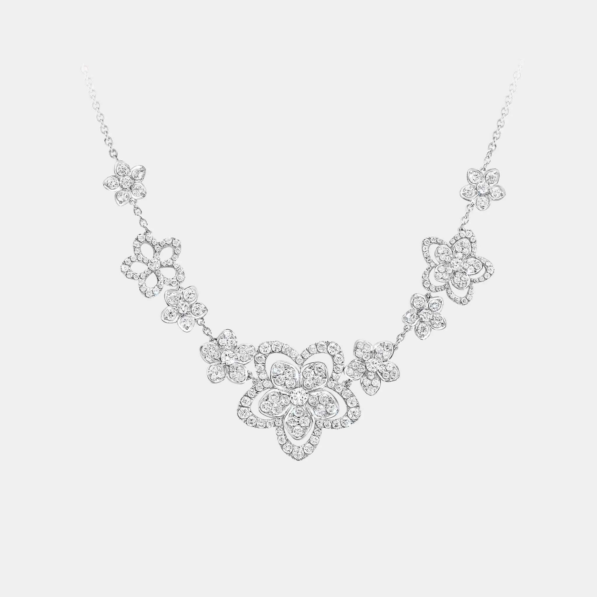Wild Flower Multi Diamond Necklace
