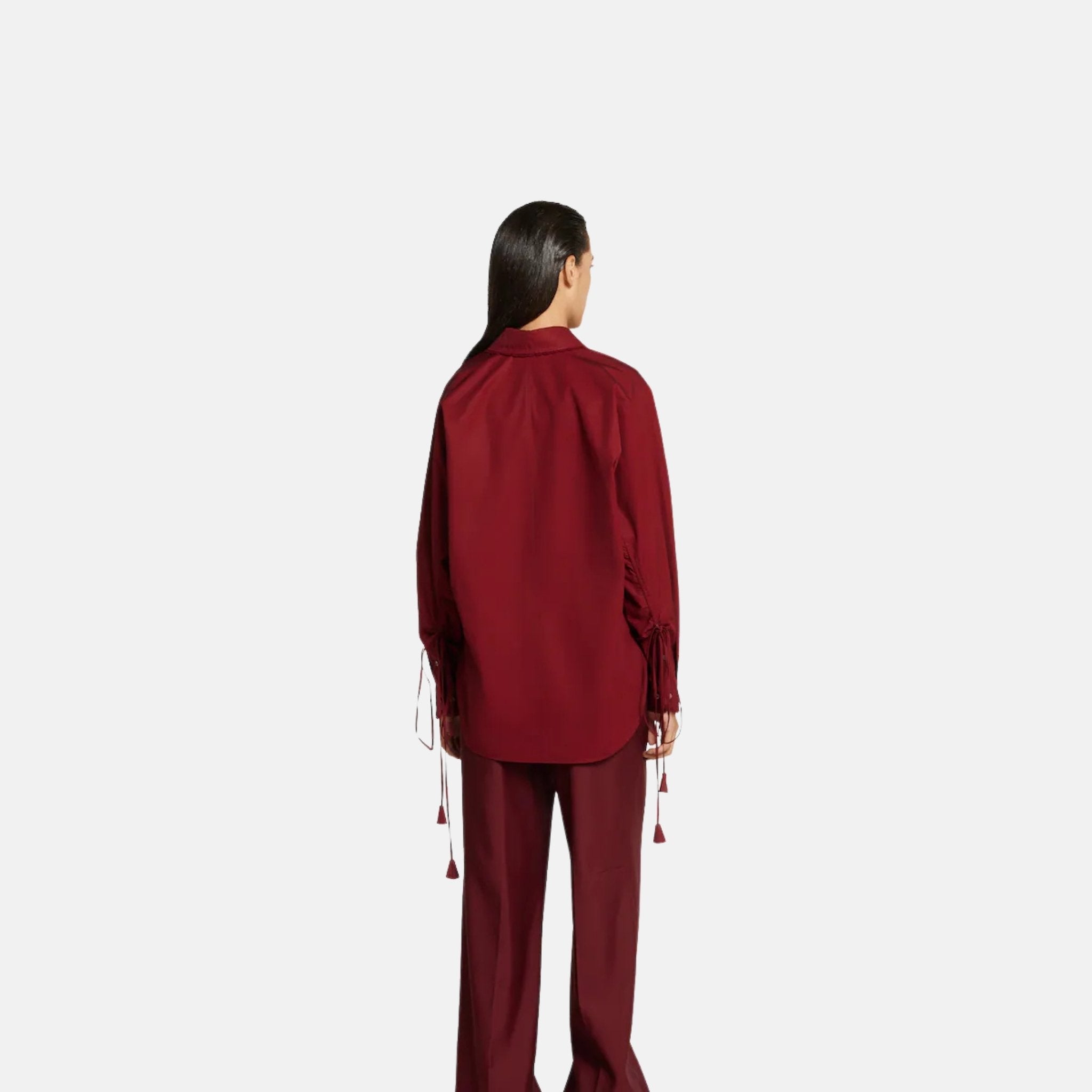 Cotton Poplin Shirt With Tie