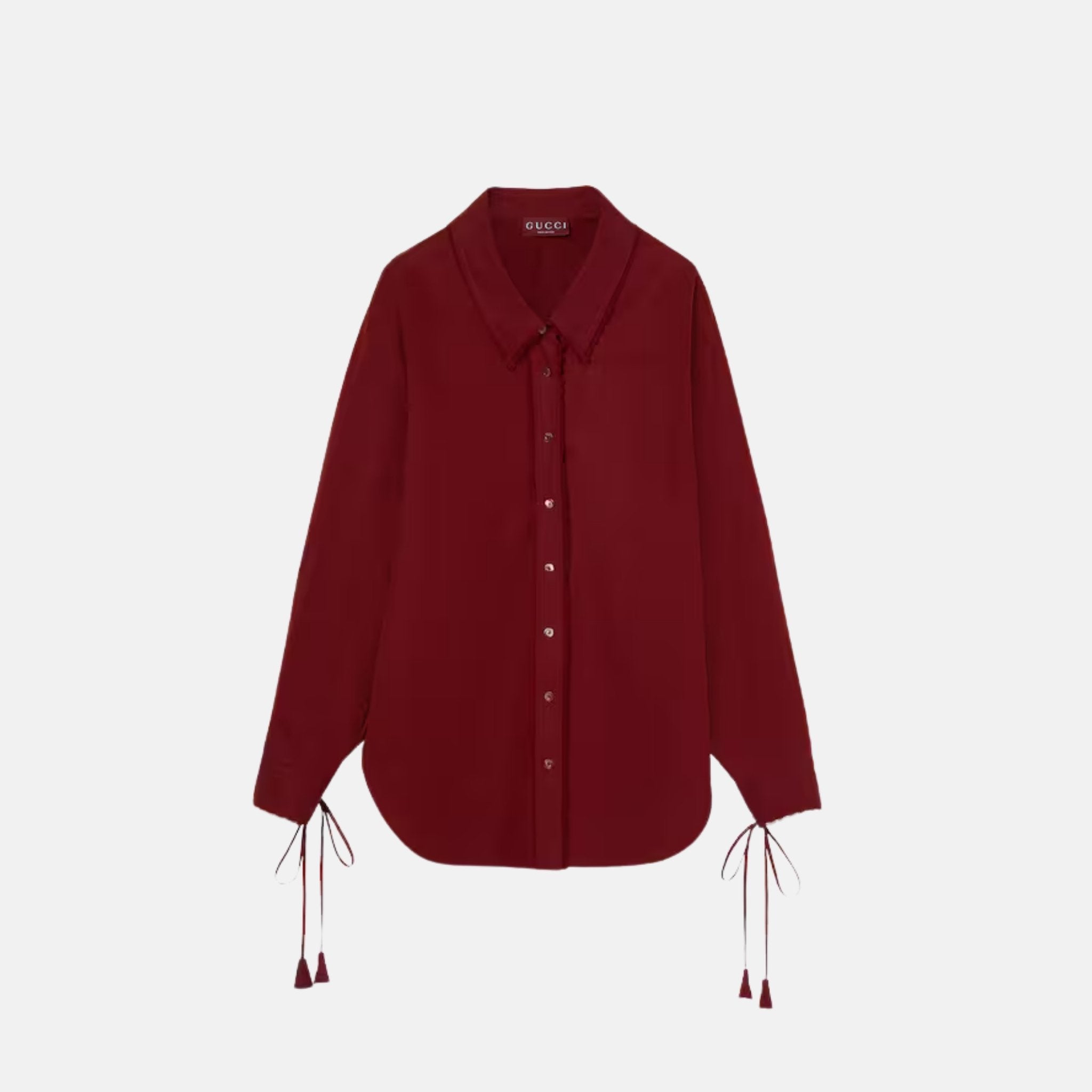 Gucci Cotton Poplin Shirt With Tie, Front