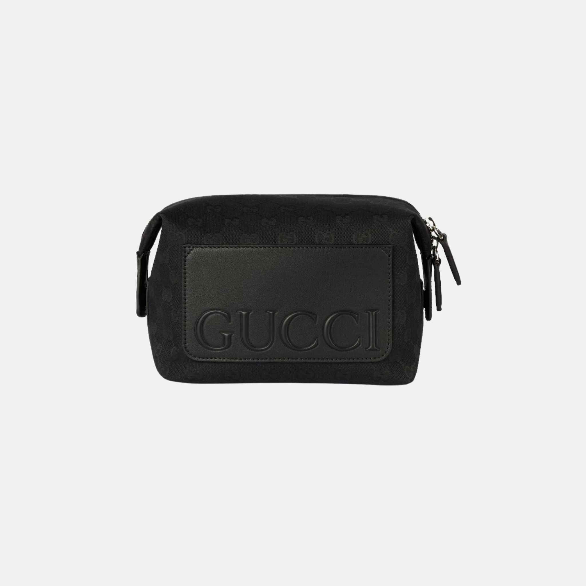 Gucci GG Canvas Small Toiletry Case, Black, Front