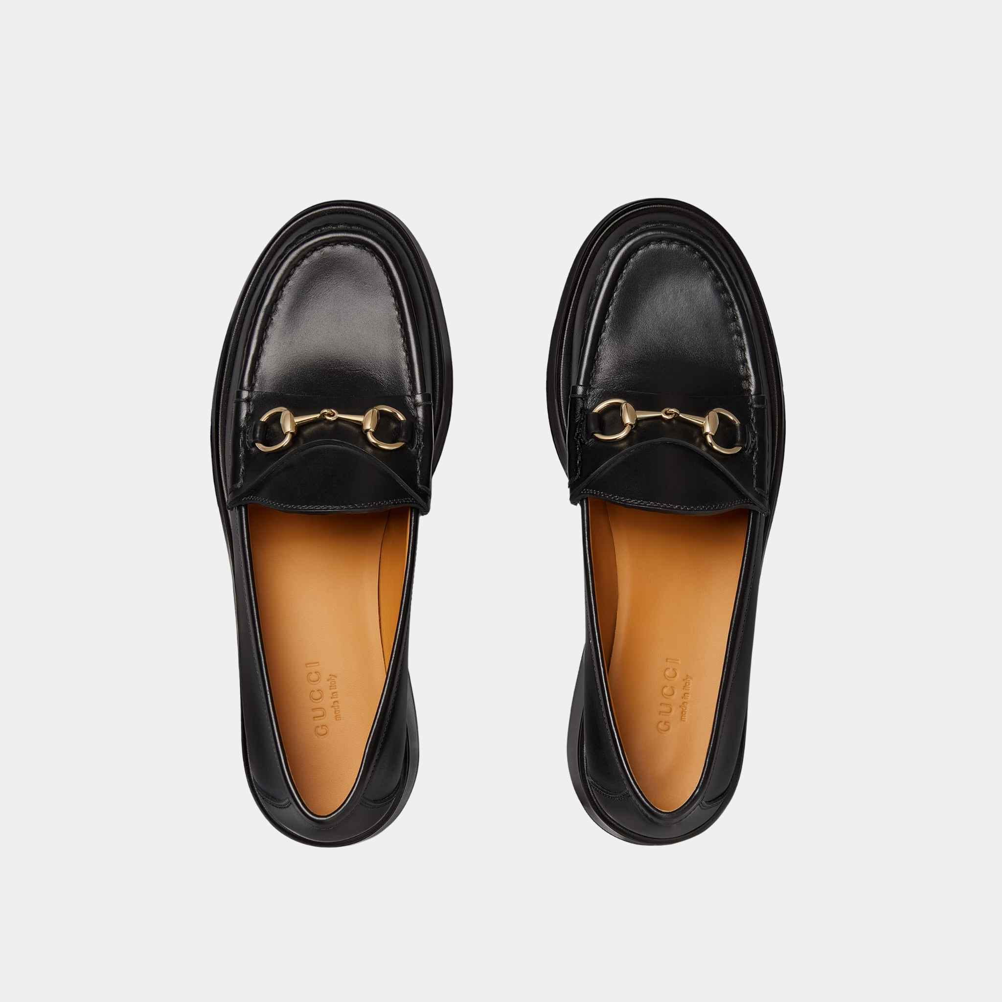 Horsebit Wedge Leather Loafer