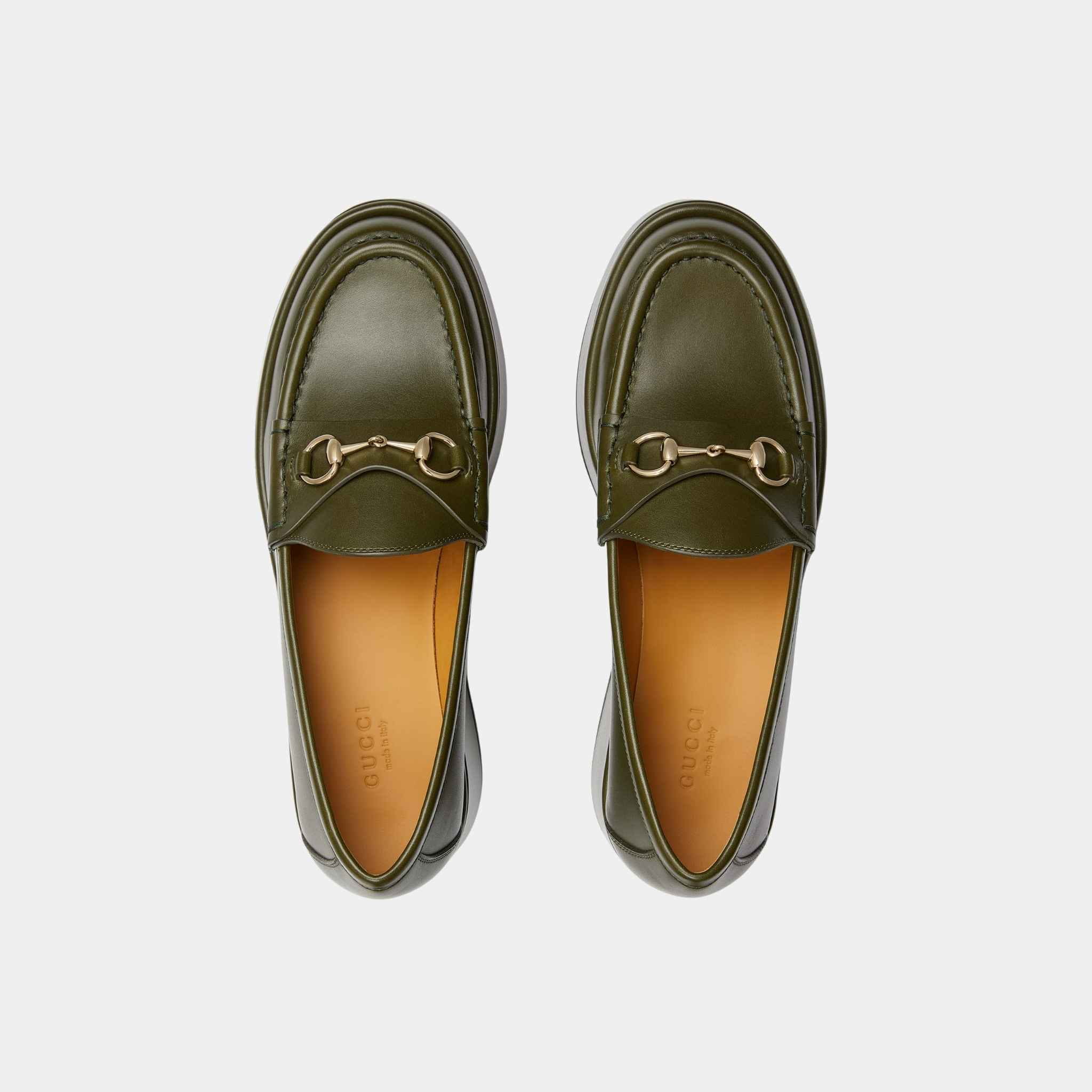 Horsebit Wedge Leather Loafer