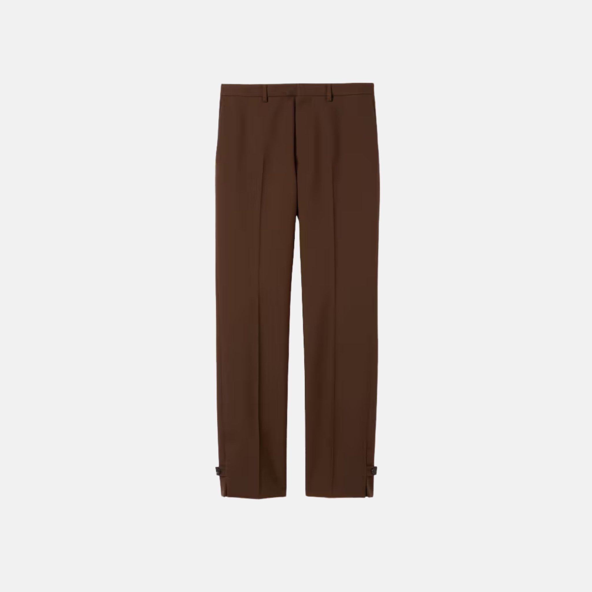 Gucci Light Wool Gabardine Pant, Brown, Front