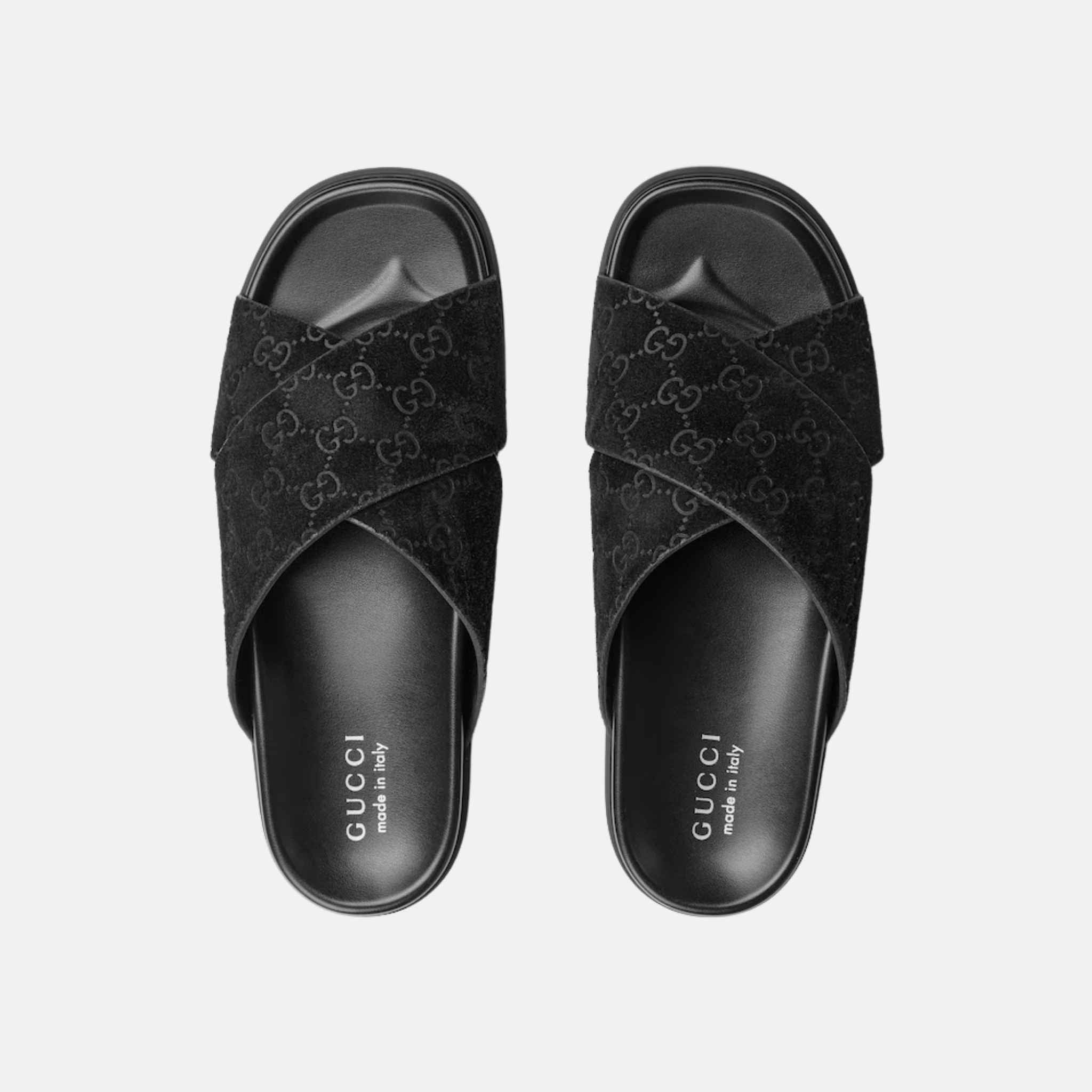 Mens Slide Sandal With Criss Cross Straps