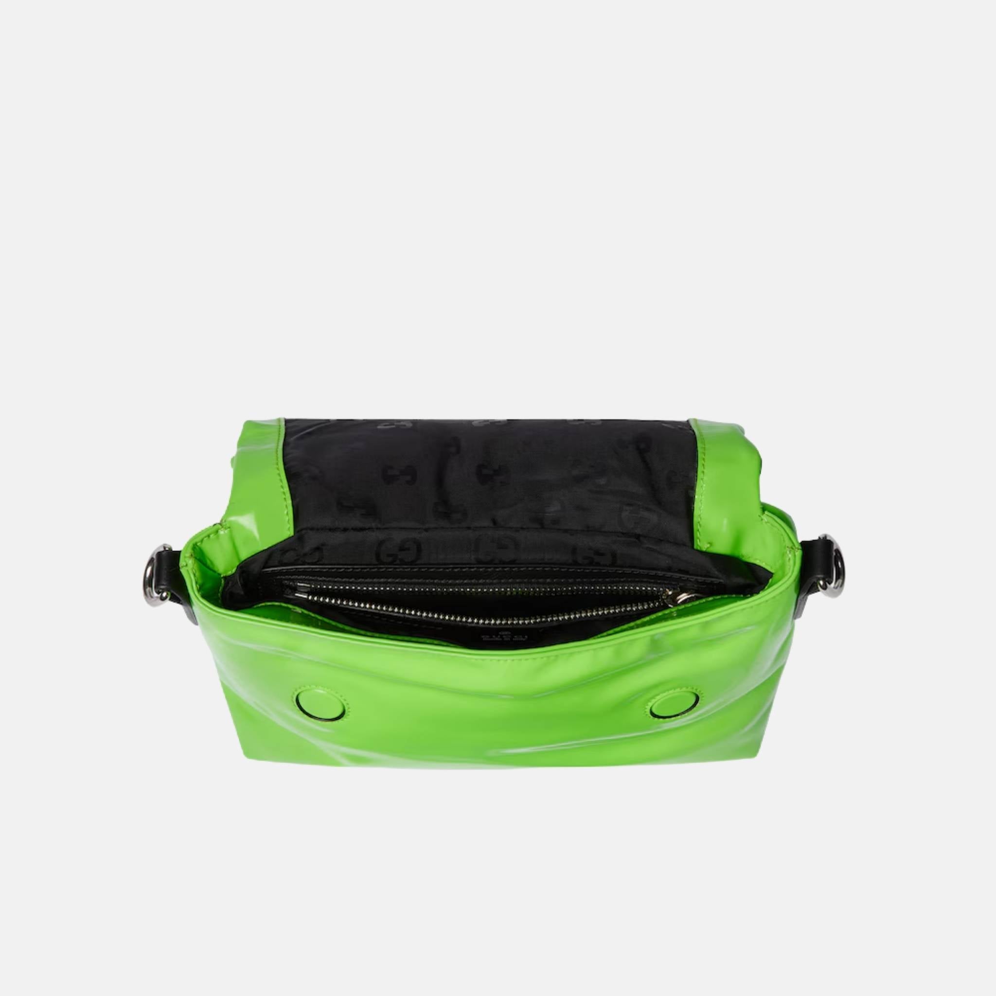 Padded Mini Crossbody Bag In Patent Leather