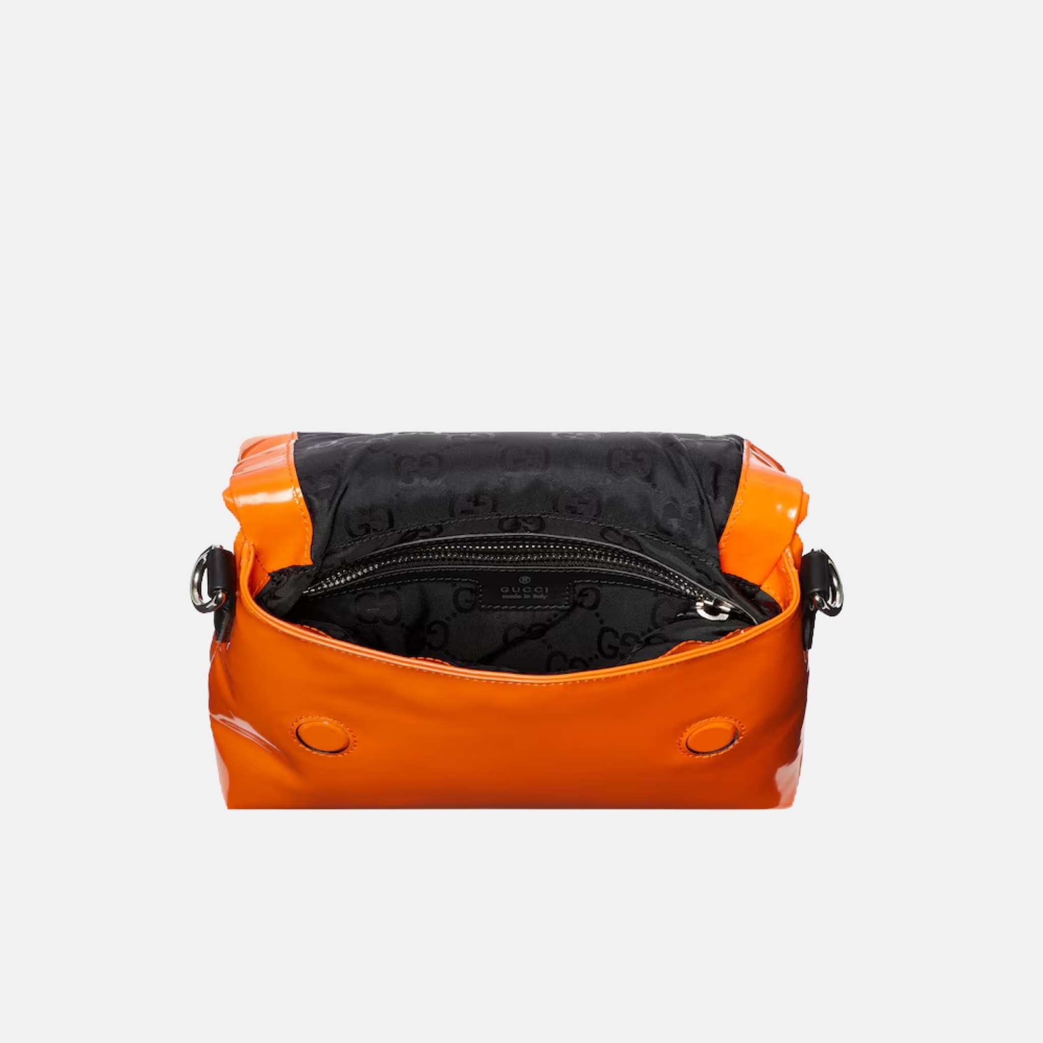 Padded Mini Crossbody Bag In Patent Leather