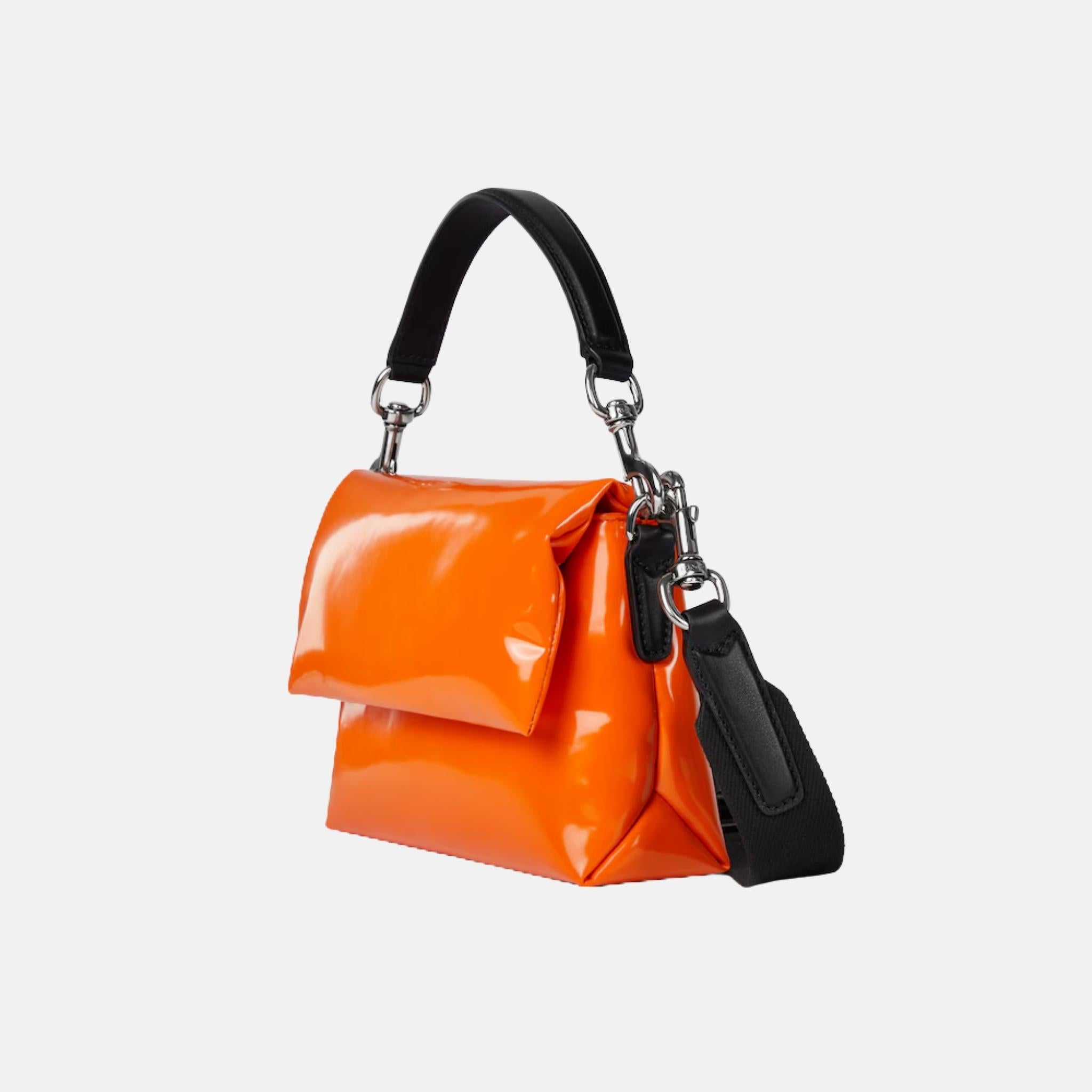Padded Mini Crossbody Bag In Patent Leather