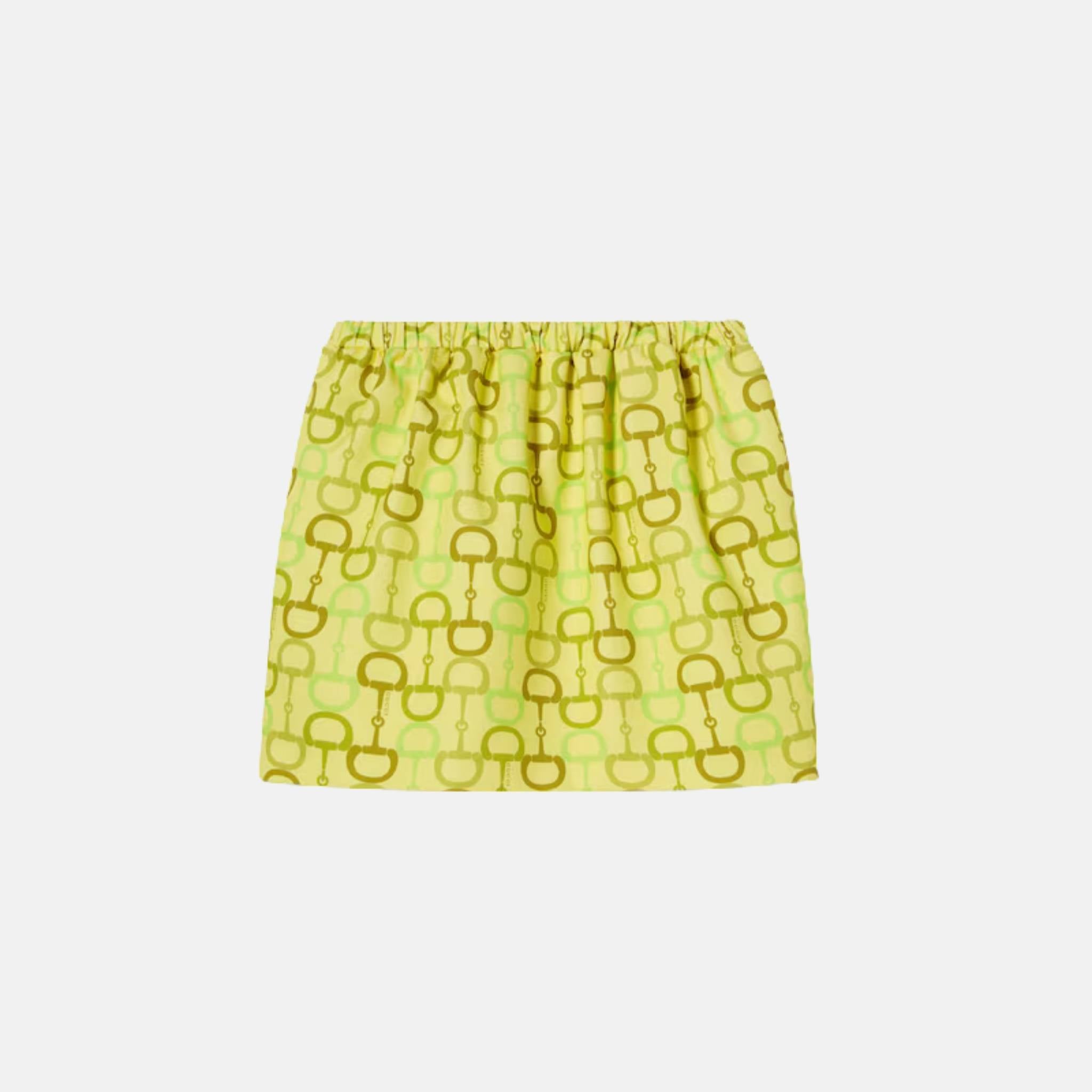 Gucci Printed Cotton Mini Skirt, Front