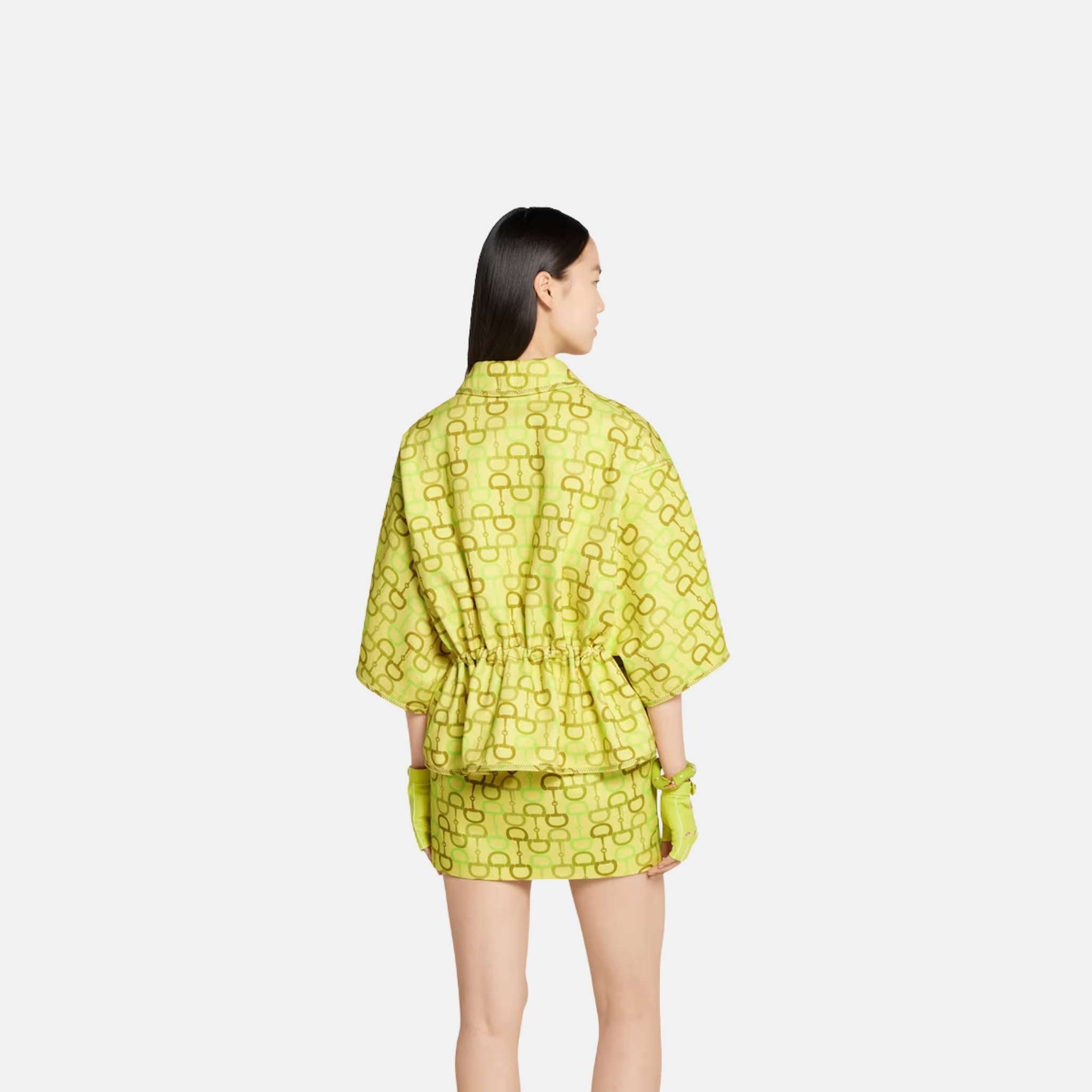 Printed Short Sleeve Boxy Jacket