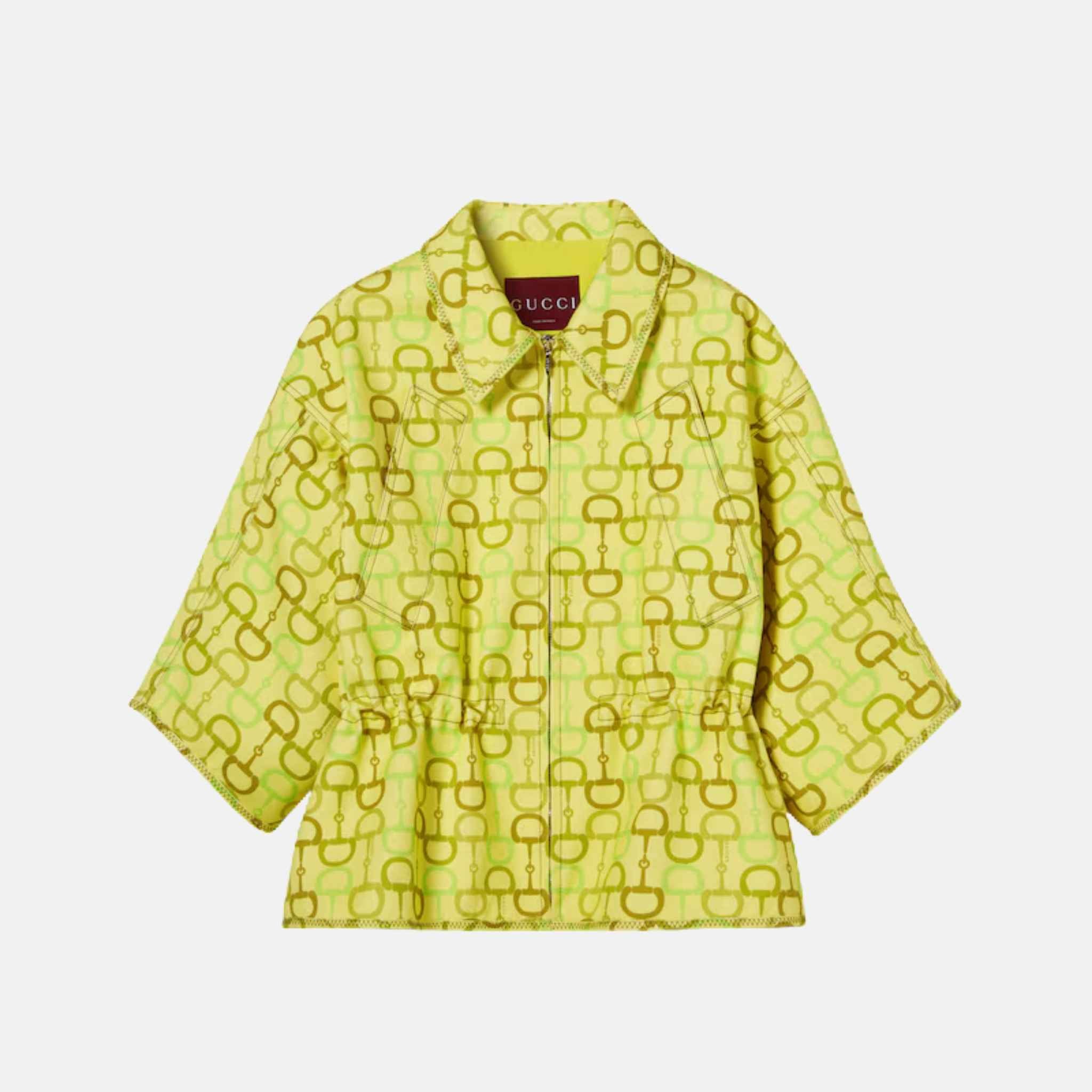 Gucci Printed Short Sleeve Boxy Jacket, Front