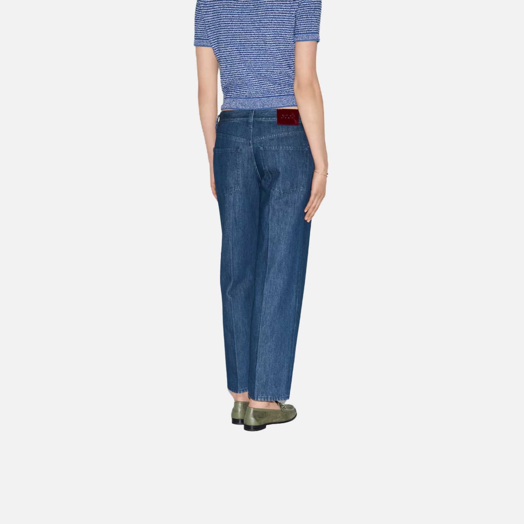 Straight Fit Denim Trousers