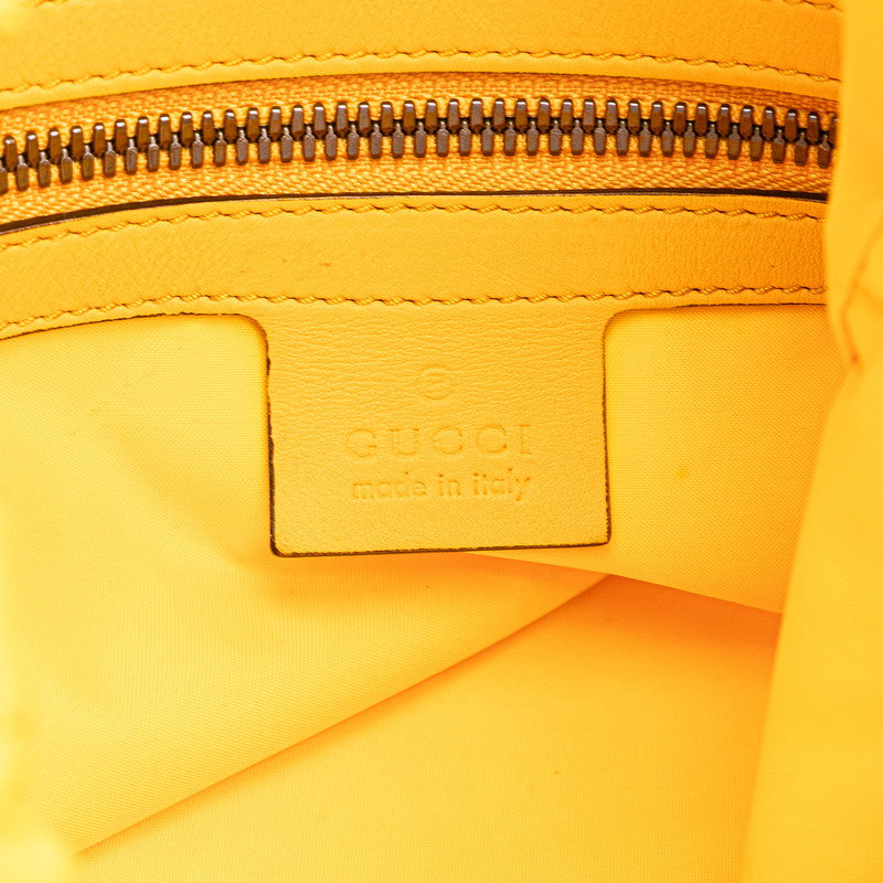 Gucci Drawstring Cube Nylon Leather Backpack