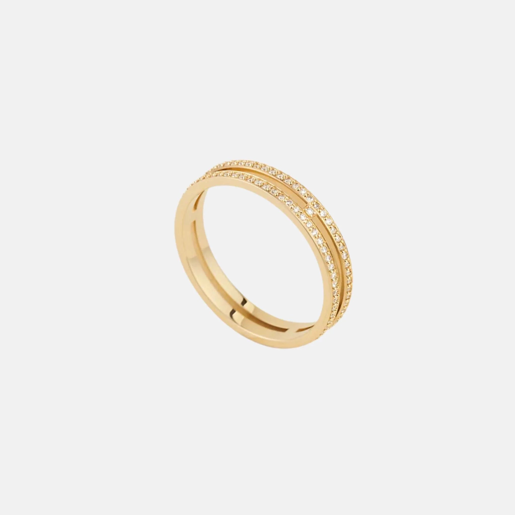 Ariane Alliance Ring Yellow Gold Diamonds