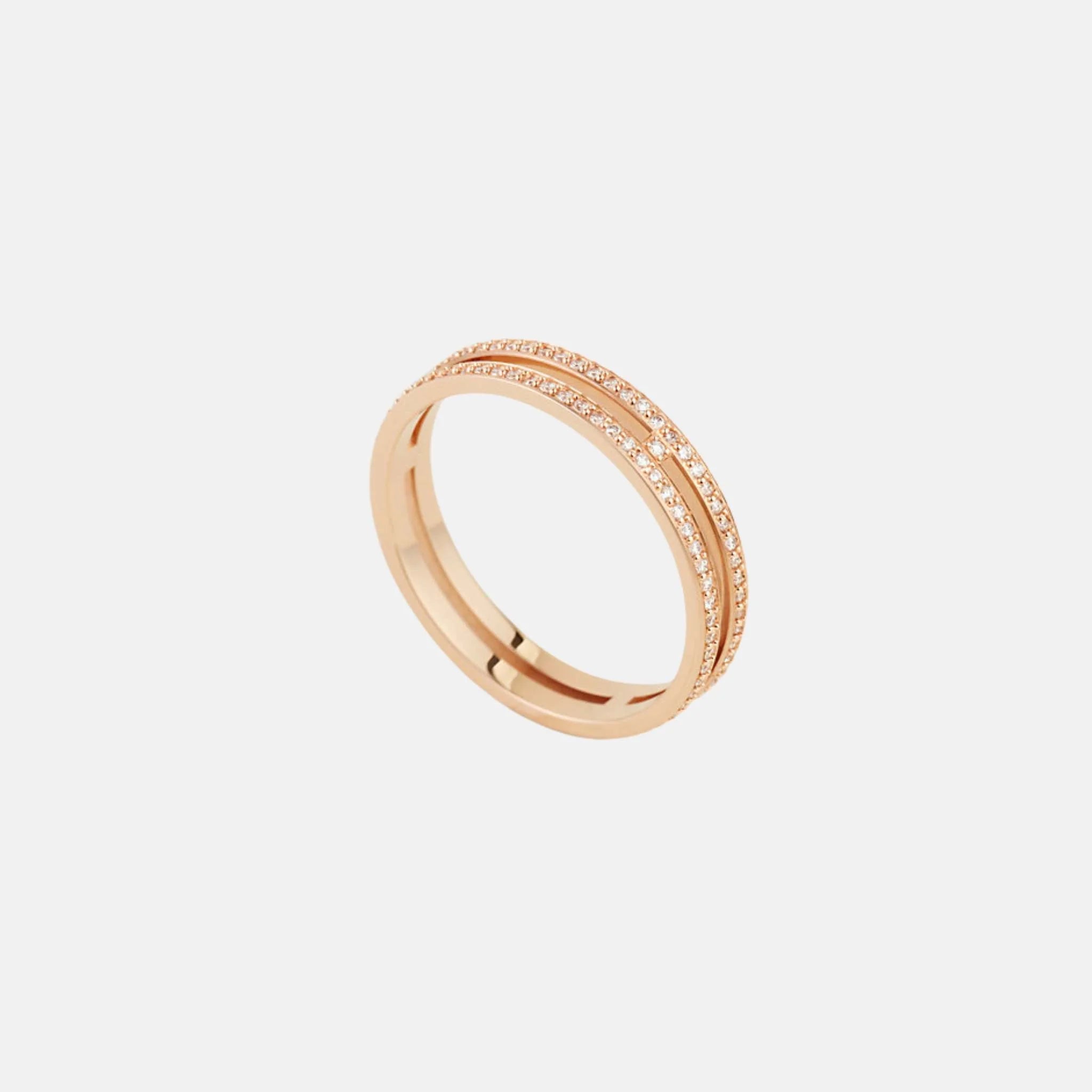 Ariane Wedding Ring Small Model Rose Gold Diamonds