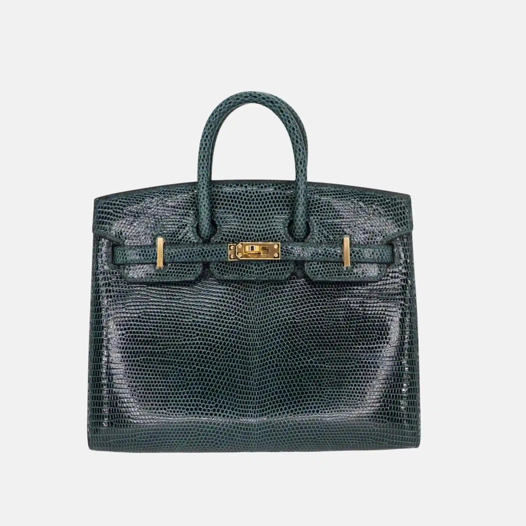 Birkin 20 Lizard Vert Cypres GHW