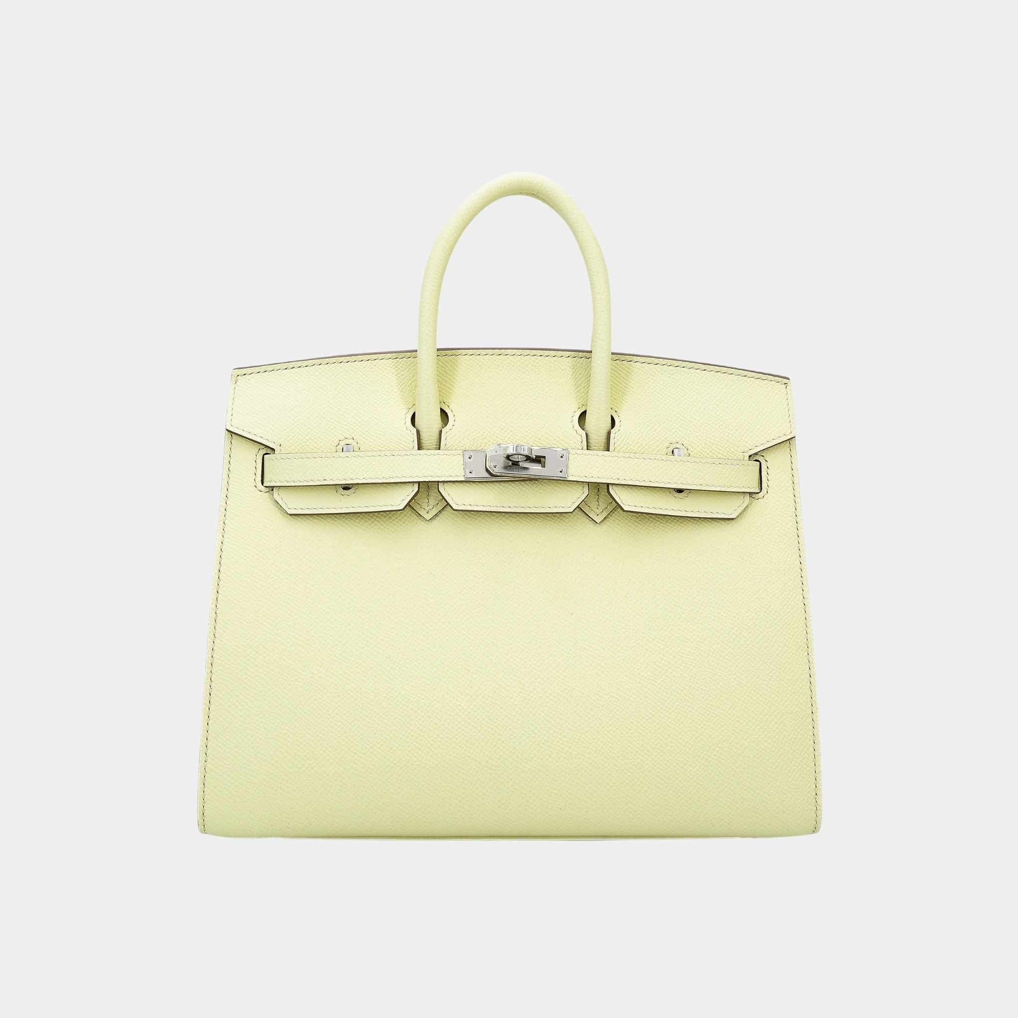 Birkin 25 Epsom Sellier Jaune Milton PHW