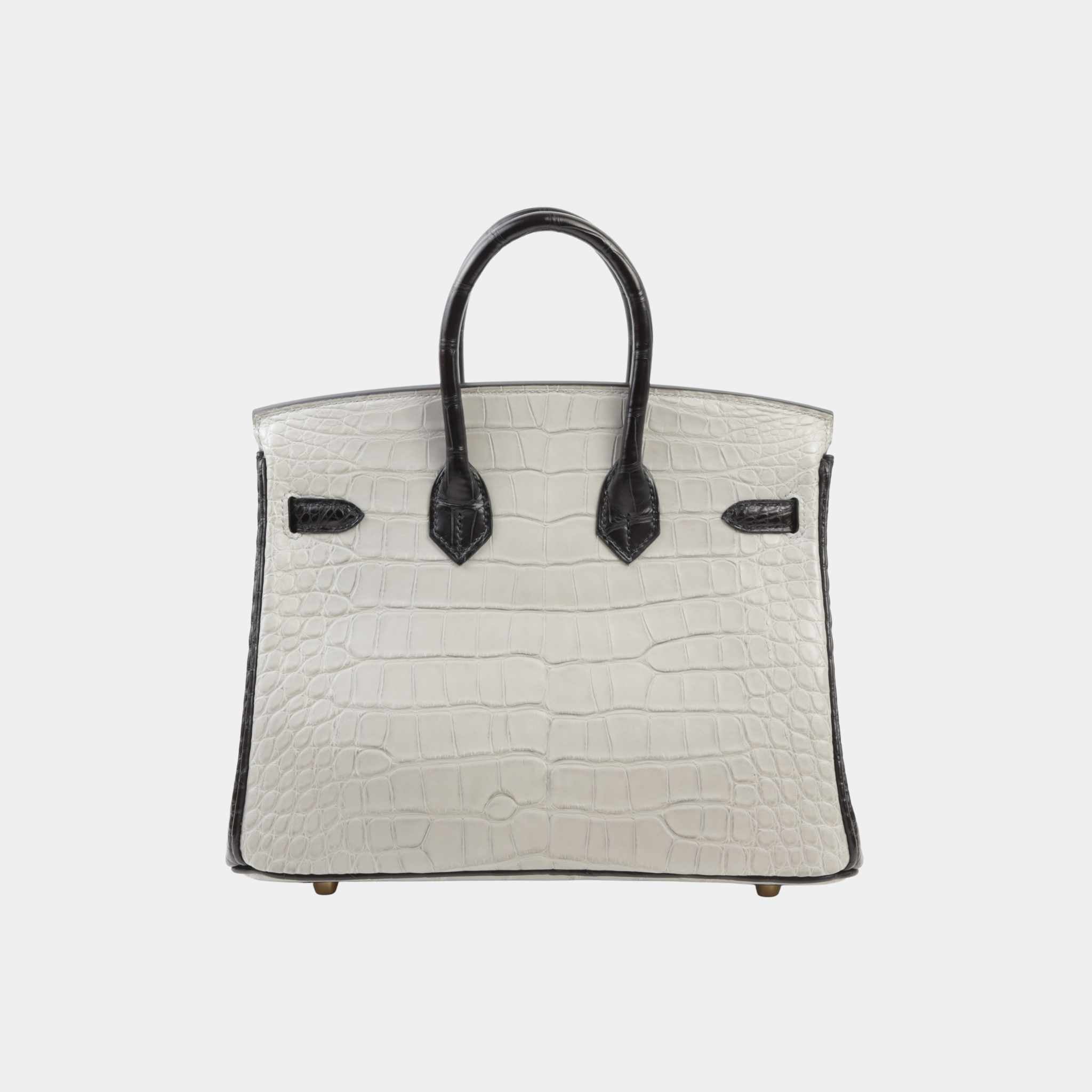 Birkin 25 HSS Matte Alligator Gris Perle/Black GHW