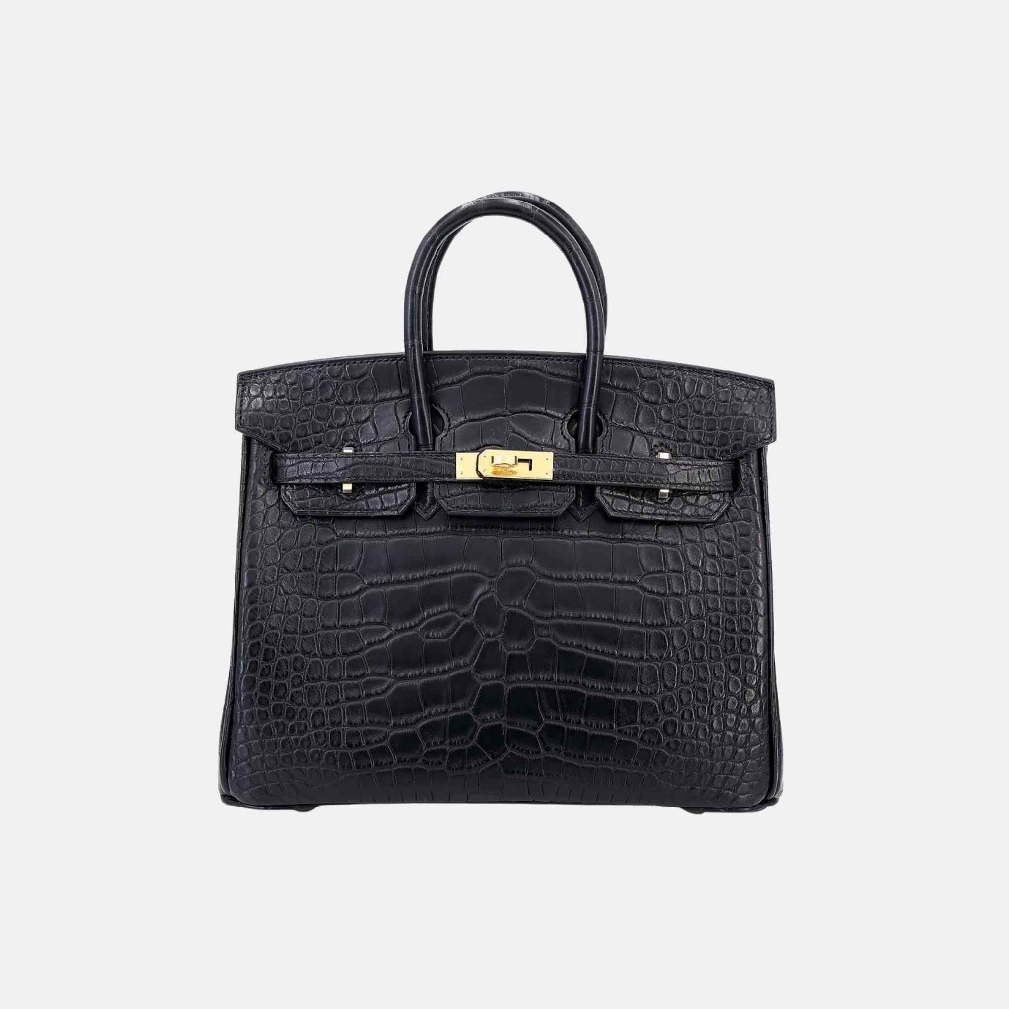 Birkin 25 Matte Alligator Black GHW