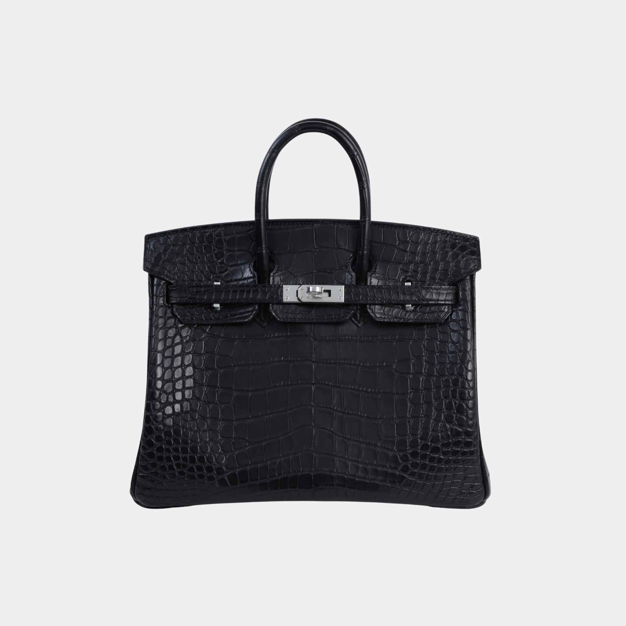 Birkin 25 Matte Alligator Black PHW