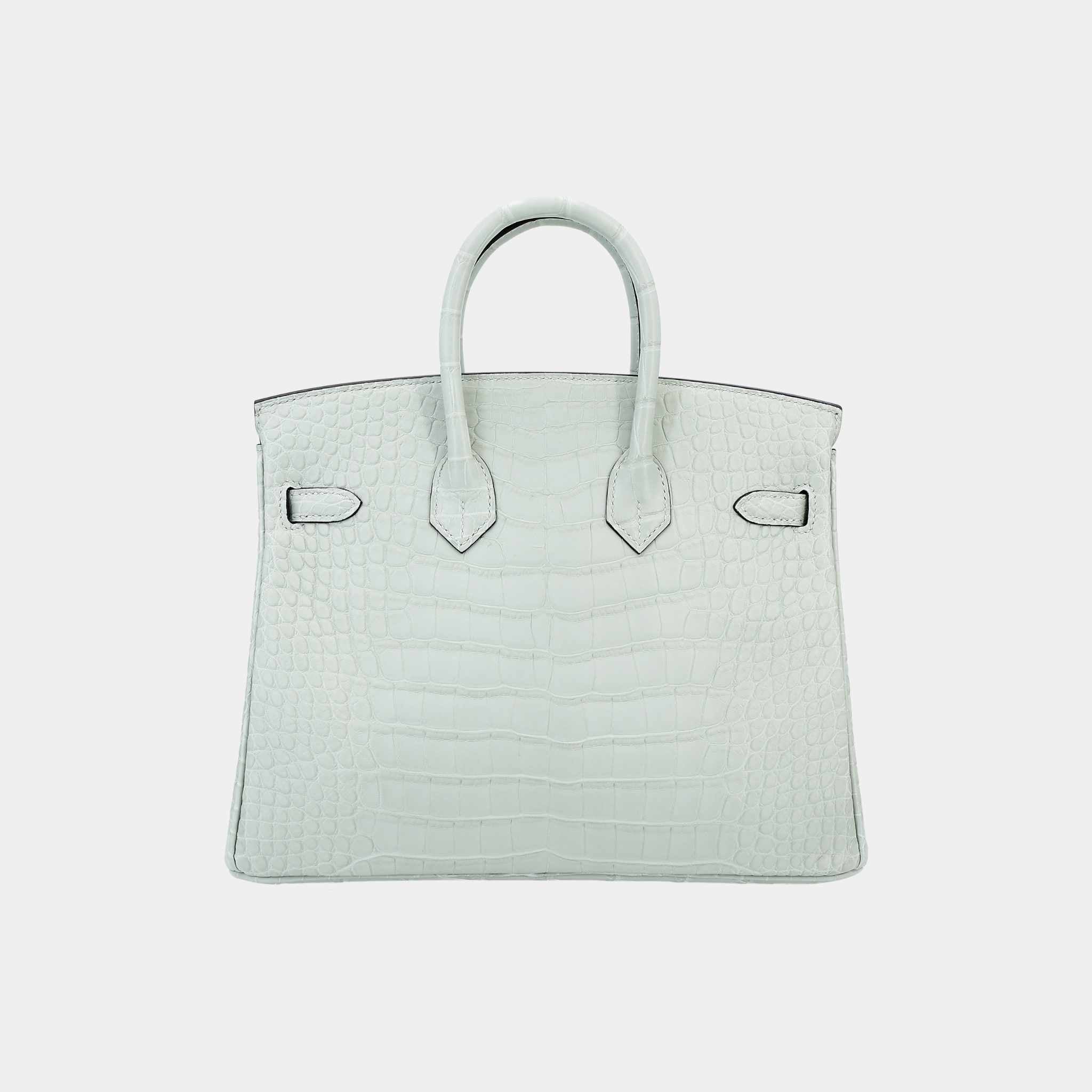 Birkin 25 Matte Alligator Gris Neve PHW