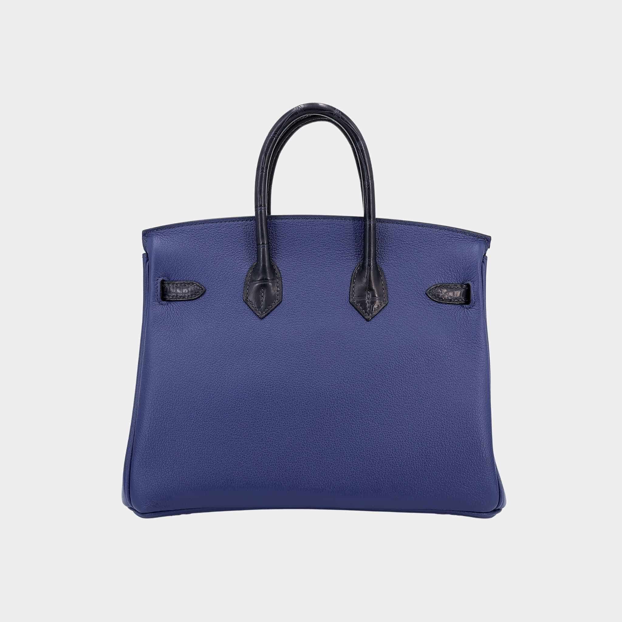 Birkin 25 Matte Alligator-Taurillion Novillo Bleu Saphir/Blue Marine GHW