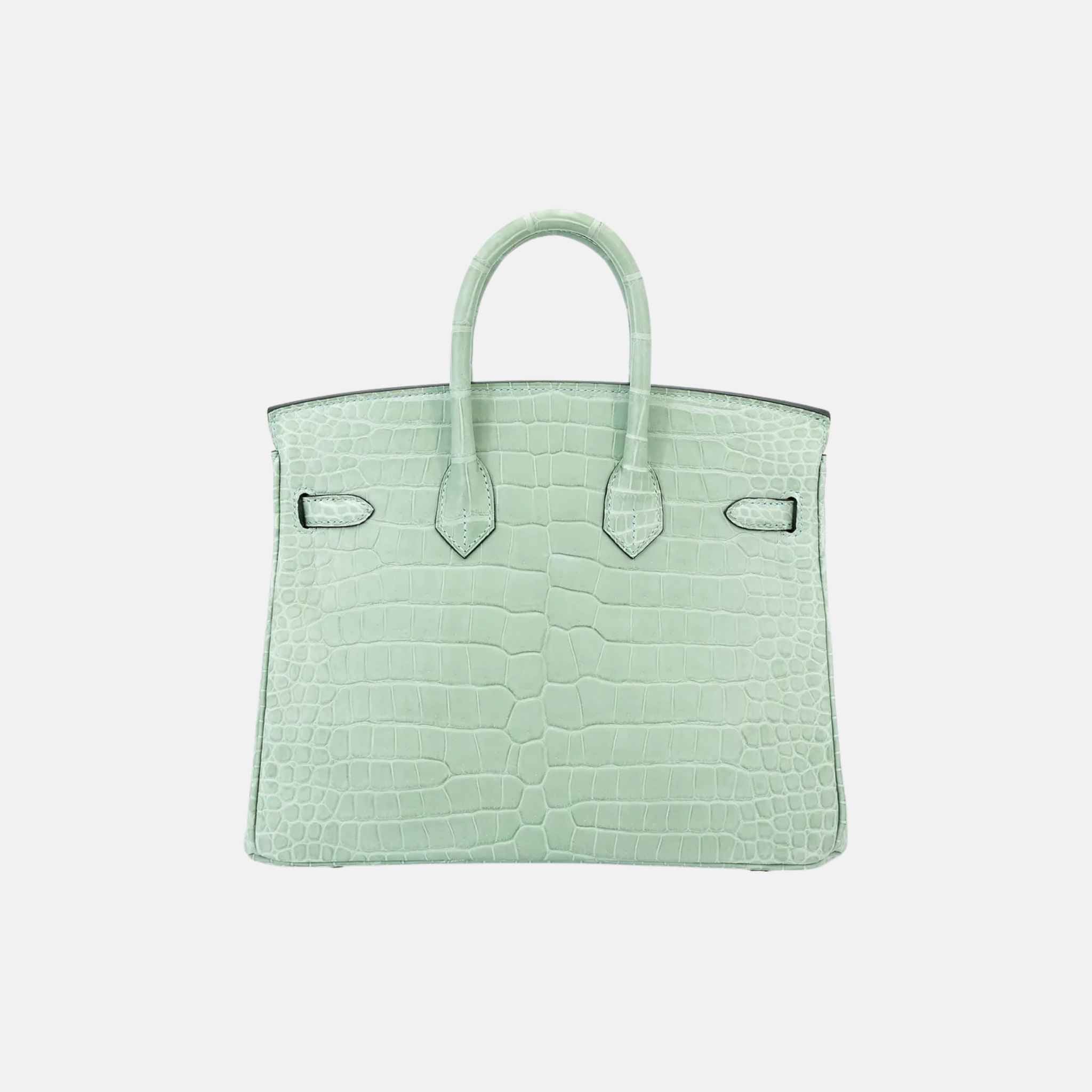 Birkin 25 Matte Porosus Crocodile Vert d’Eau GHW