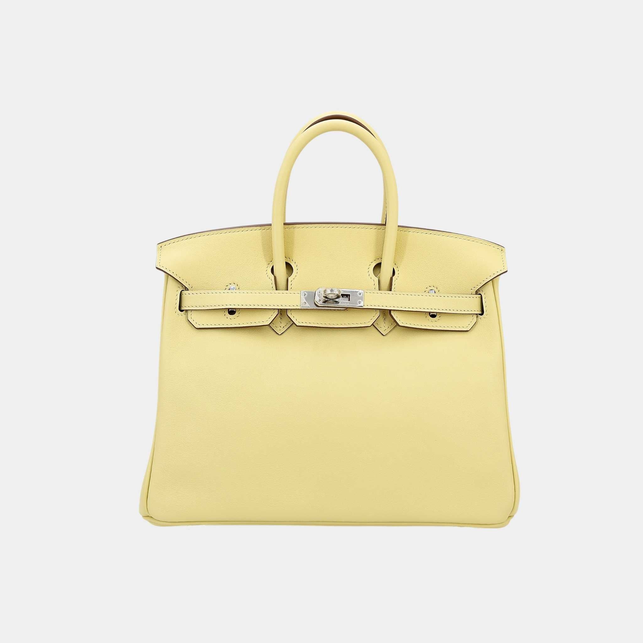 Birkin 25 Swift Jaune Poussin PHW