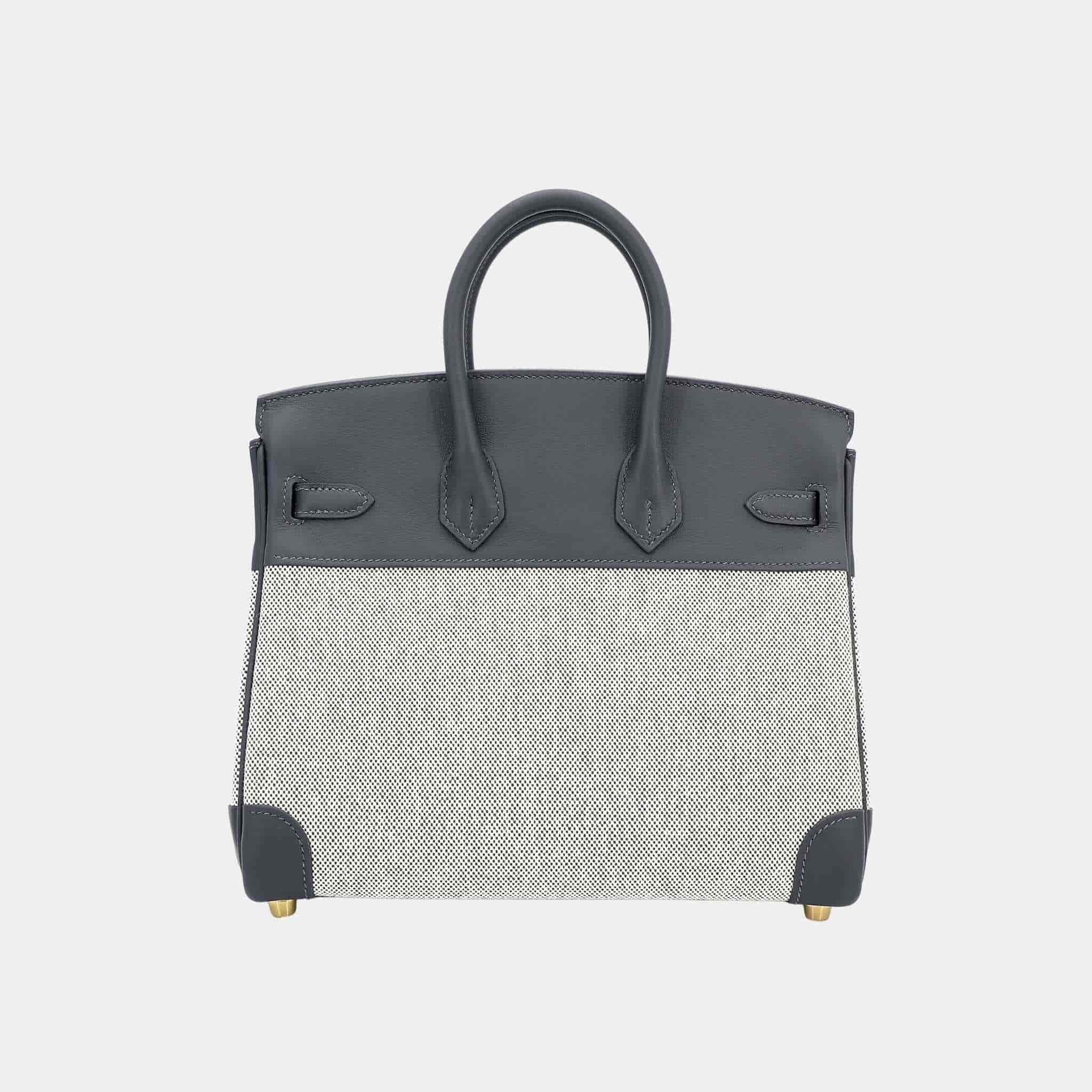 Birkin 25 Toile H Canvas-Swift Ardoise GHW