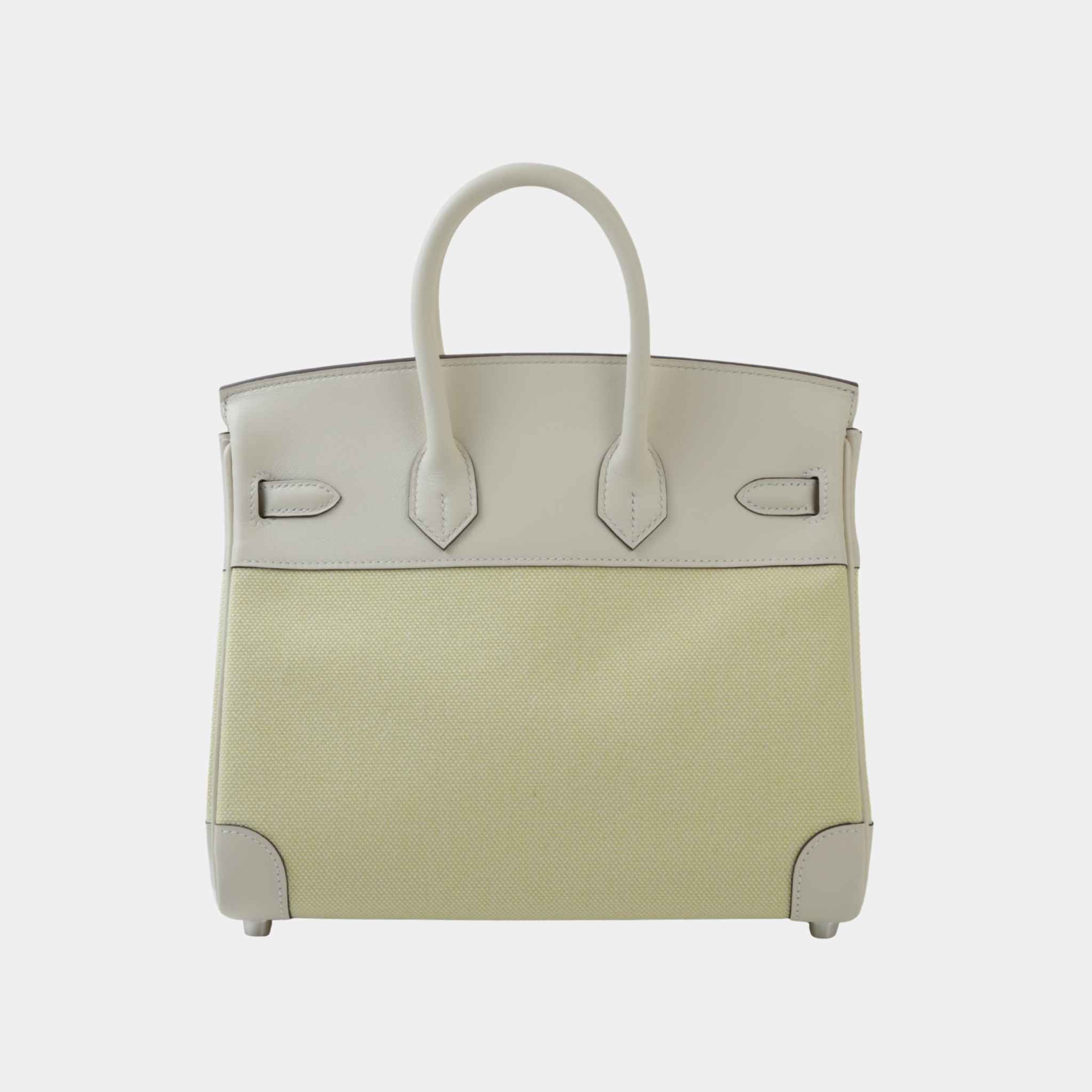 Birkin 25 Toile H Canvas-Swift Nata/Jaune Poussin PHW