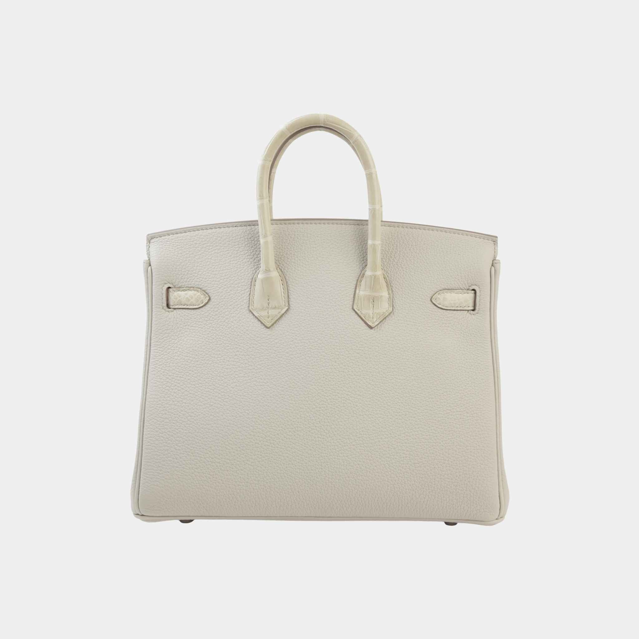 Birkin 25 Touch Togo Matte Alligator Beton PHW