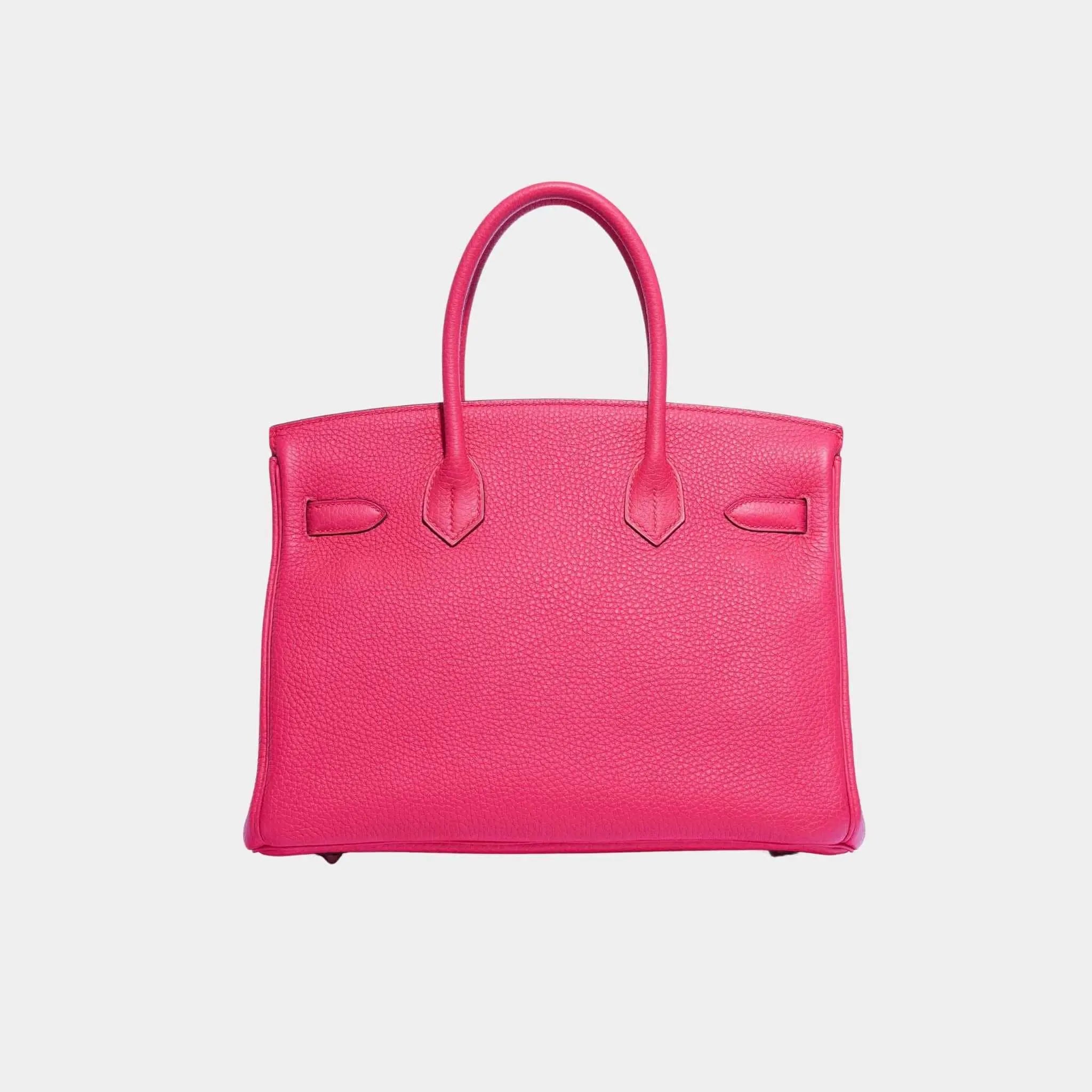 Birkin 30 Clemence Taurillon Rose Extreme PHW