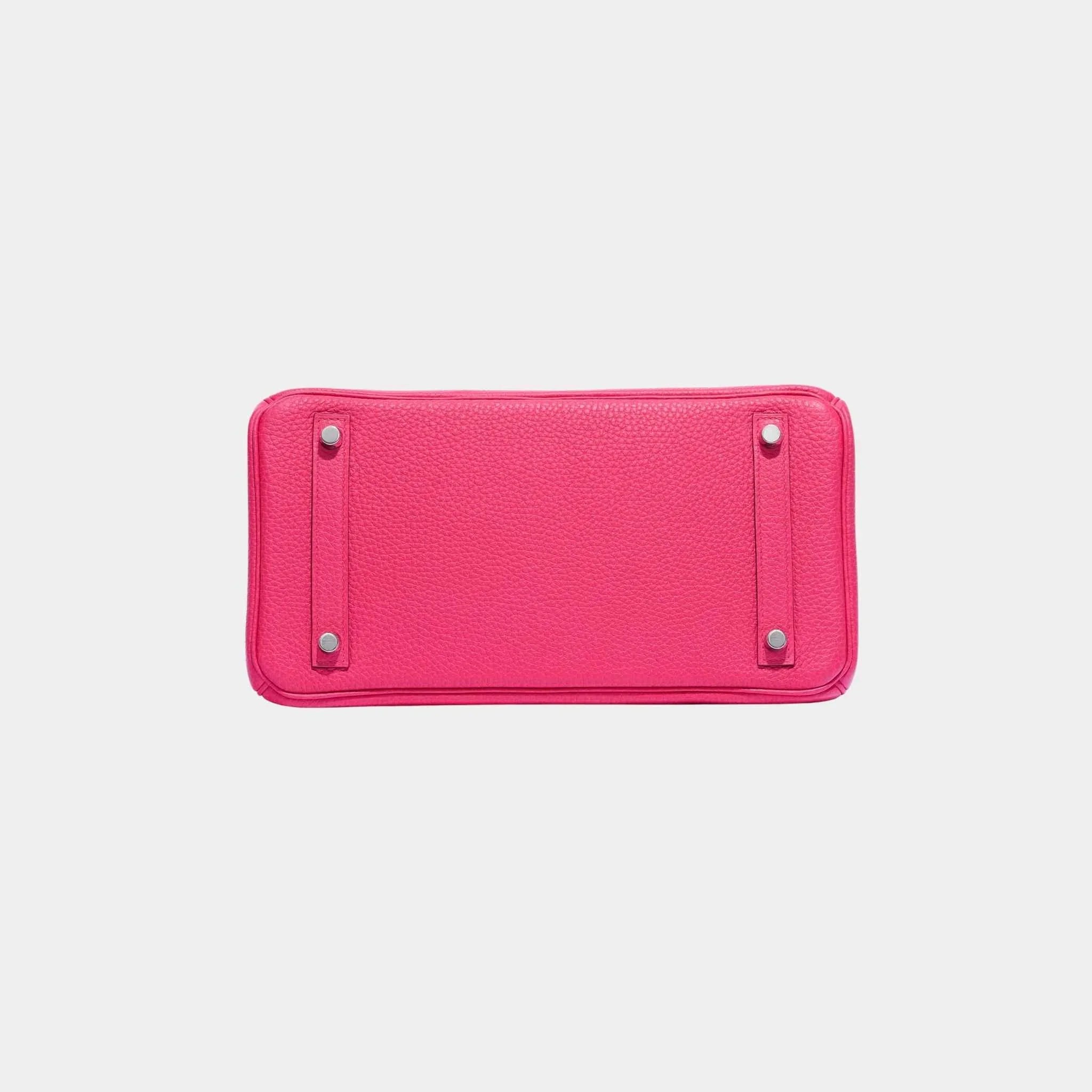 Birkin 30 Clemence Taurillon Rose Extreme PHW