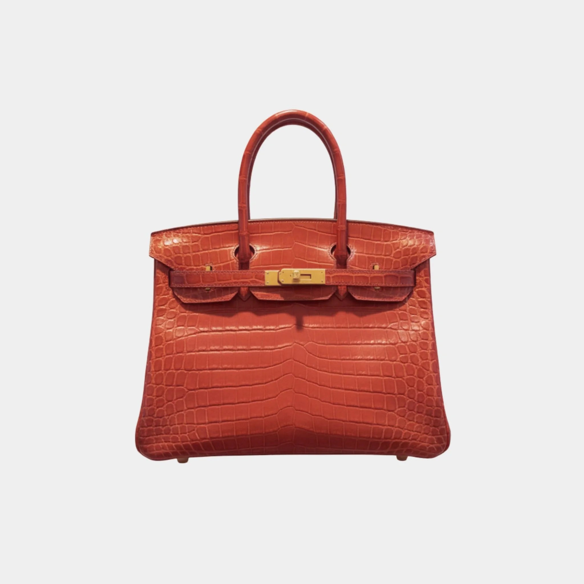 Birkin 30 Matte Niloticus Crocodile Red GHW